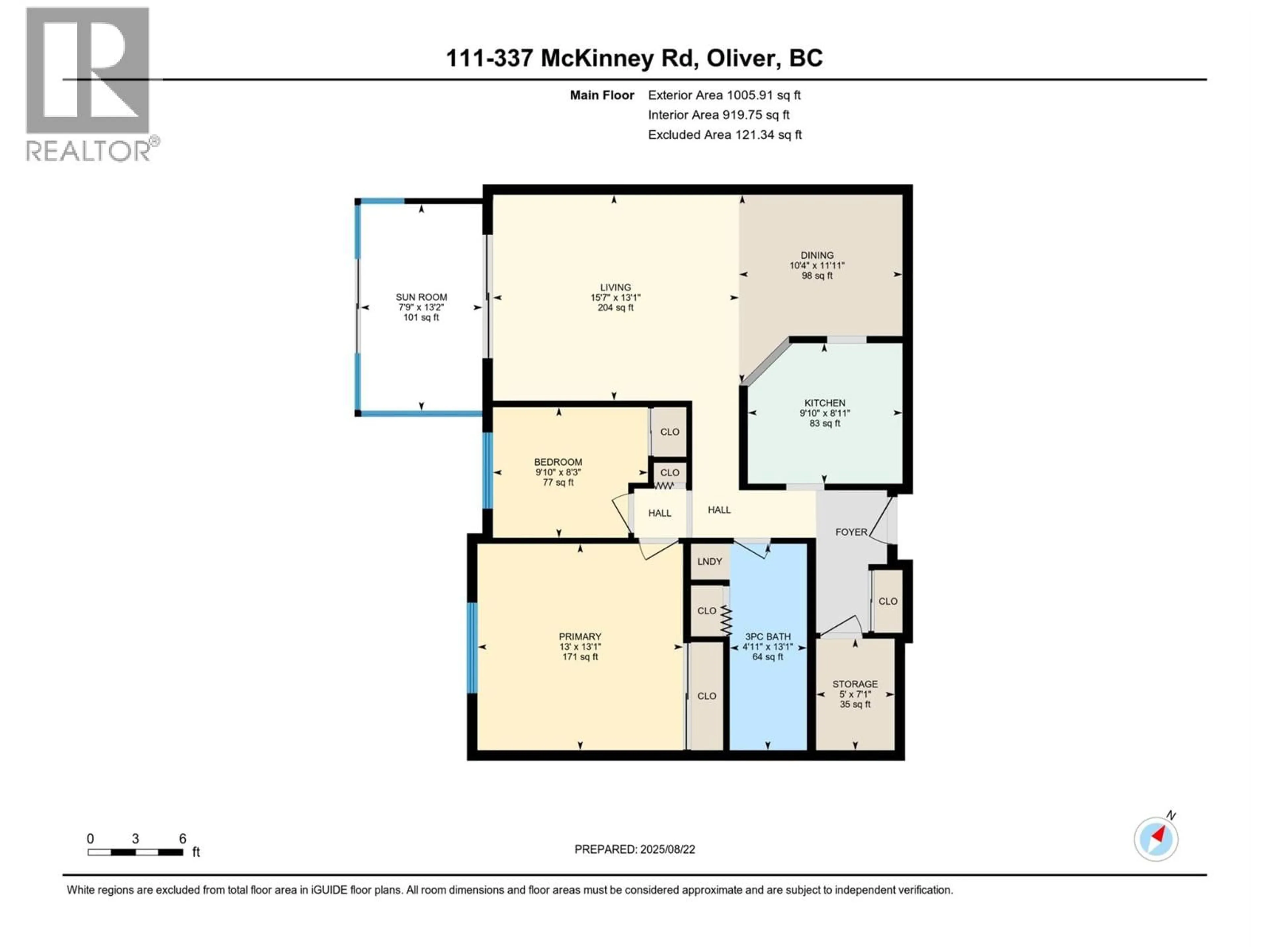 Floor plan for 111 - 337 MCKINNEY ROAD, Oliver British Columbia V0H1T3