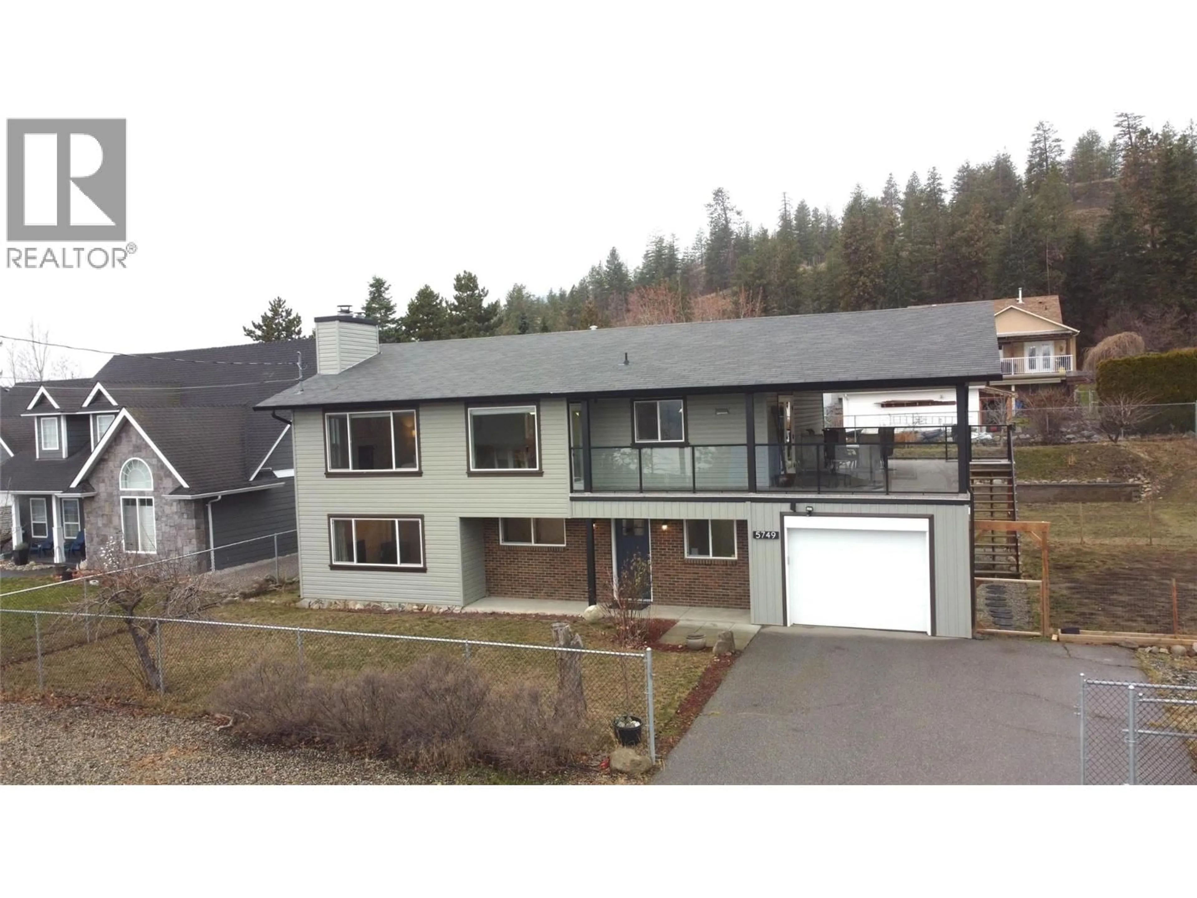 A pic from outside/outdoor area/front of a property/back of a property/a pic from drone, unknown for 5749 MACKENZIE ROAD, Peachland British Columbia V0H1X4
