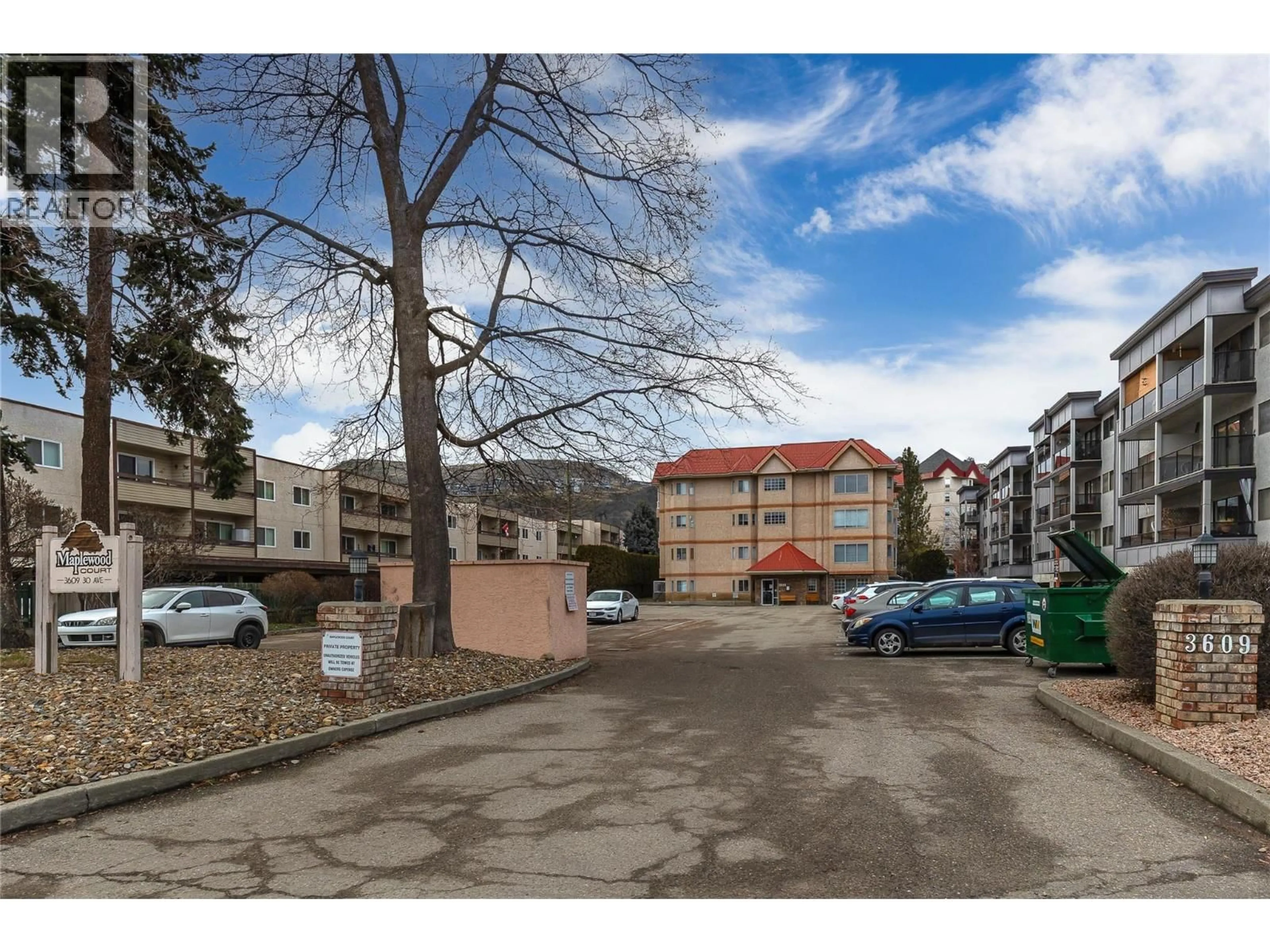 A pic from outside/outdoor area/front of a property/back of a property/a pic from drone, mountain view for 304 - 3609 30 AVENUE, Vernon British Columbia V1T2E6