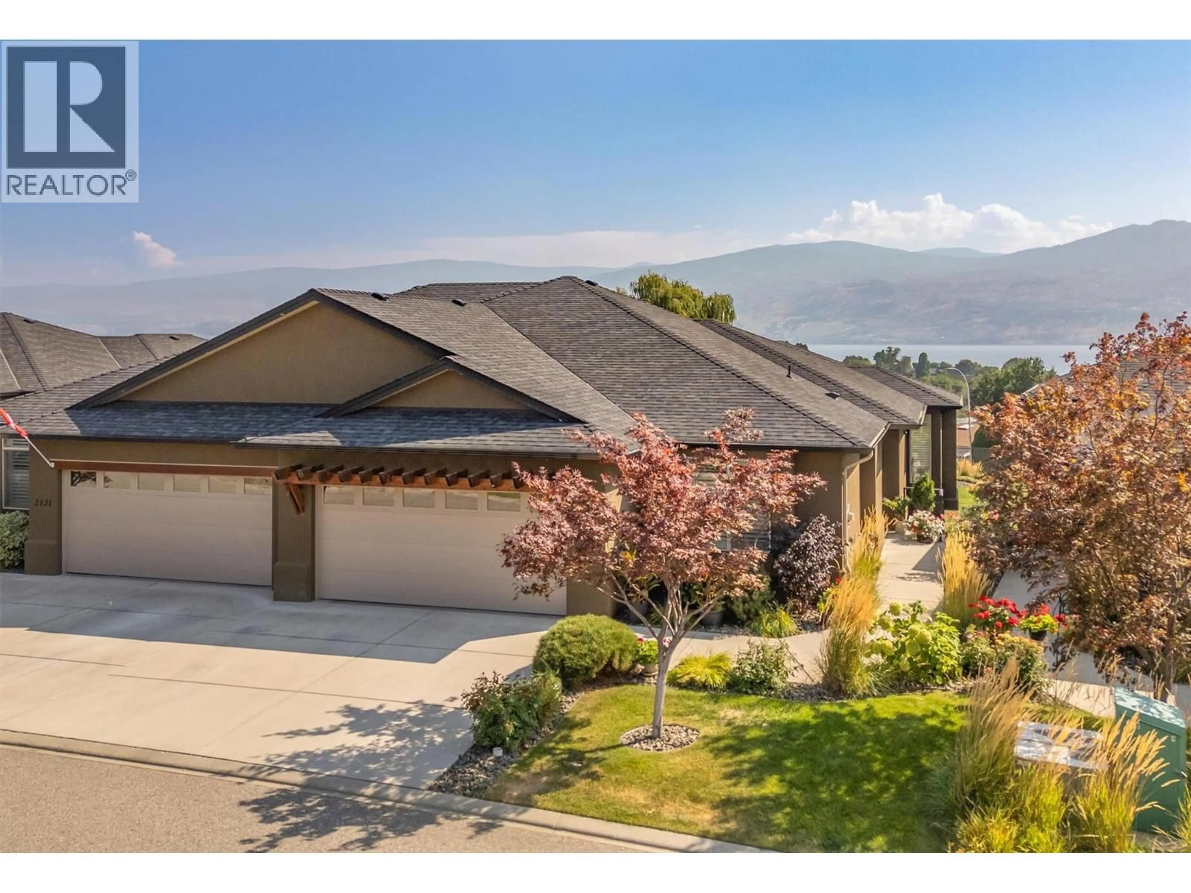A pic from outside/outdoor area/front of a property/back of a property/a pic from drone, mountain view for 2133 TALAVERA PLACE, West Kelowna British Columbia V4T3H8