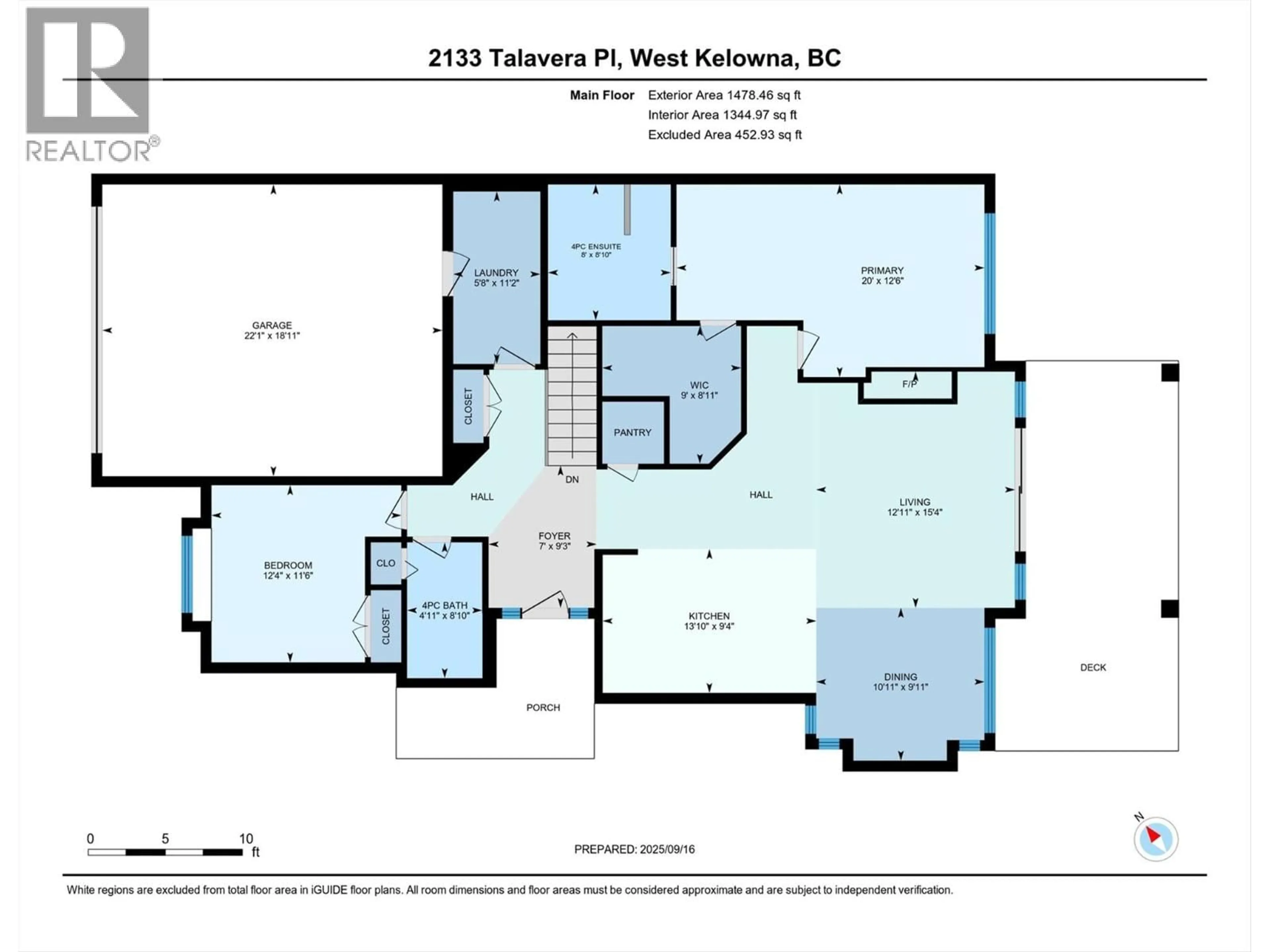 Floor plan for 2133 TALAVERA PLACE, West Kelowna British Columbia V4T3H8