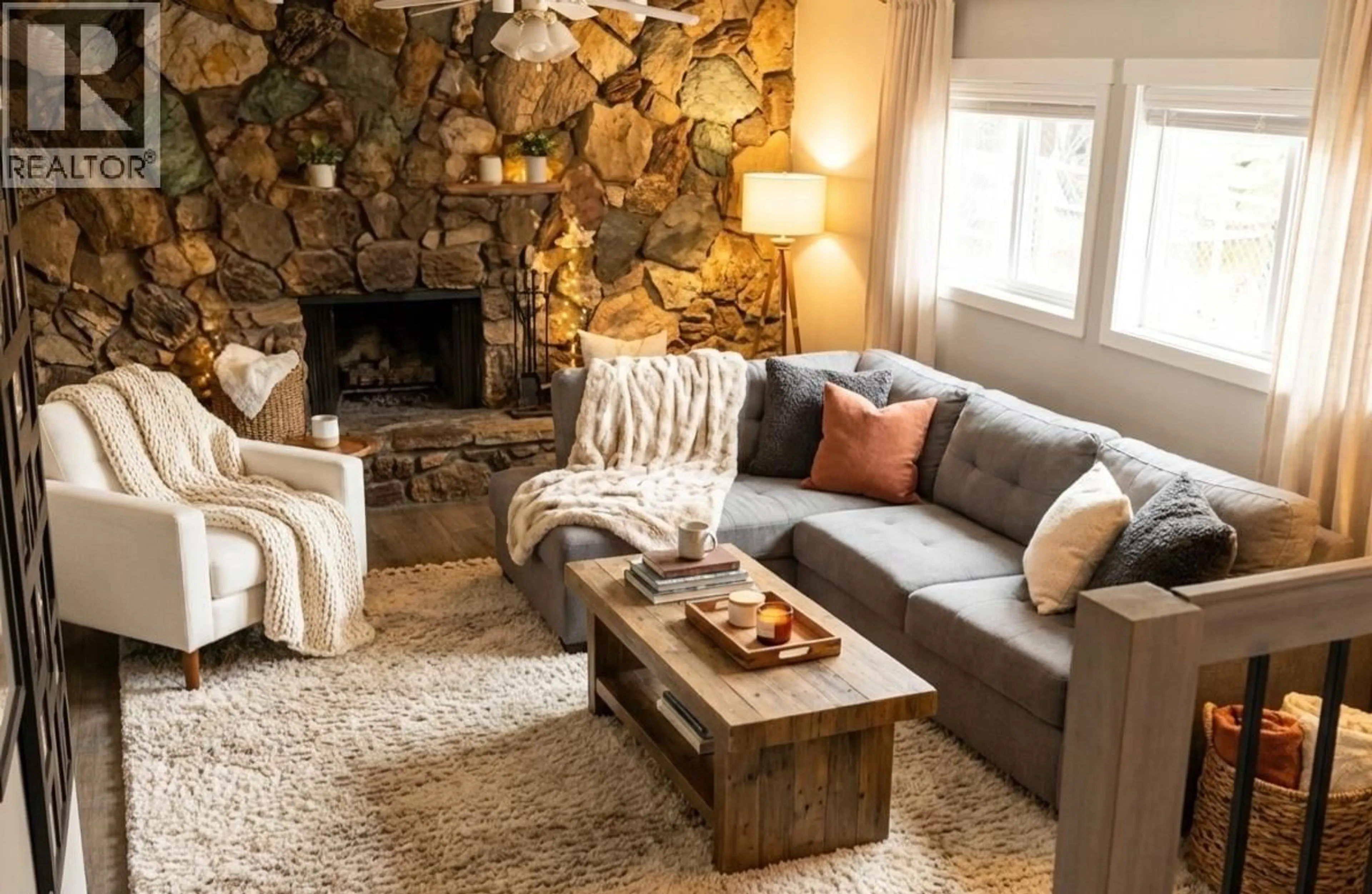 Living room with furniture, carpet floor for 2465 DANALLANKO DRIVE, Armstrong British Columbia V0E1B1