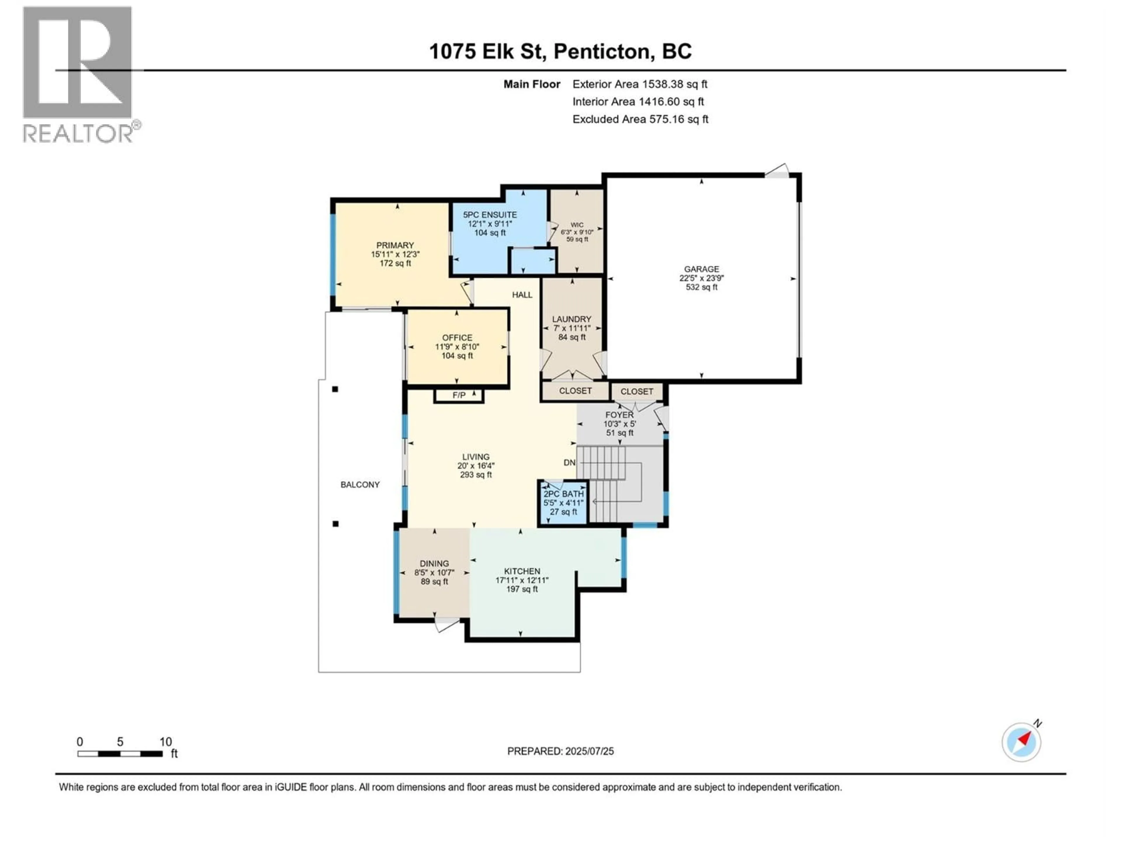 Floor plan for 1075 ELK STREET, Penticton British Columbia V2A0C9