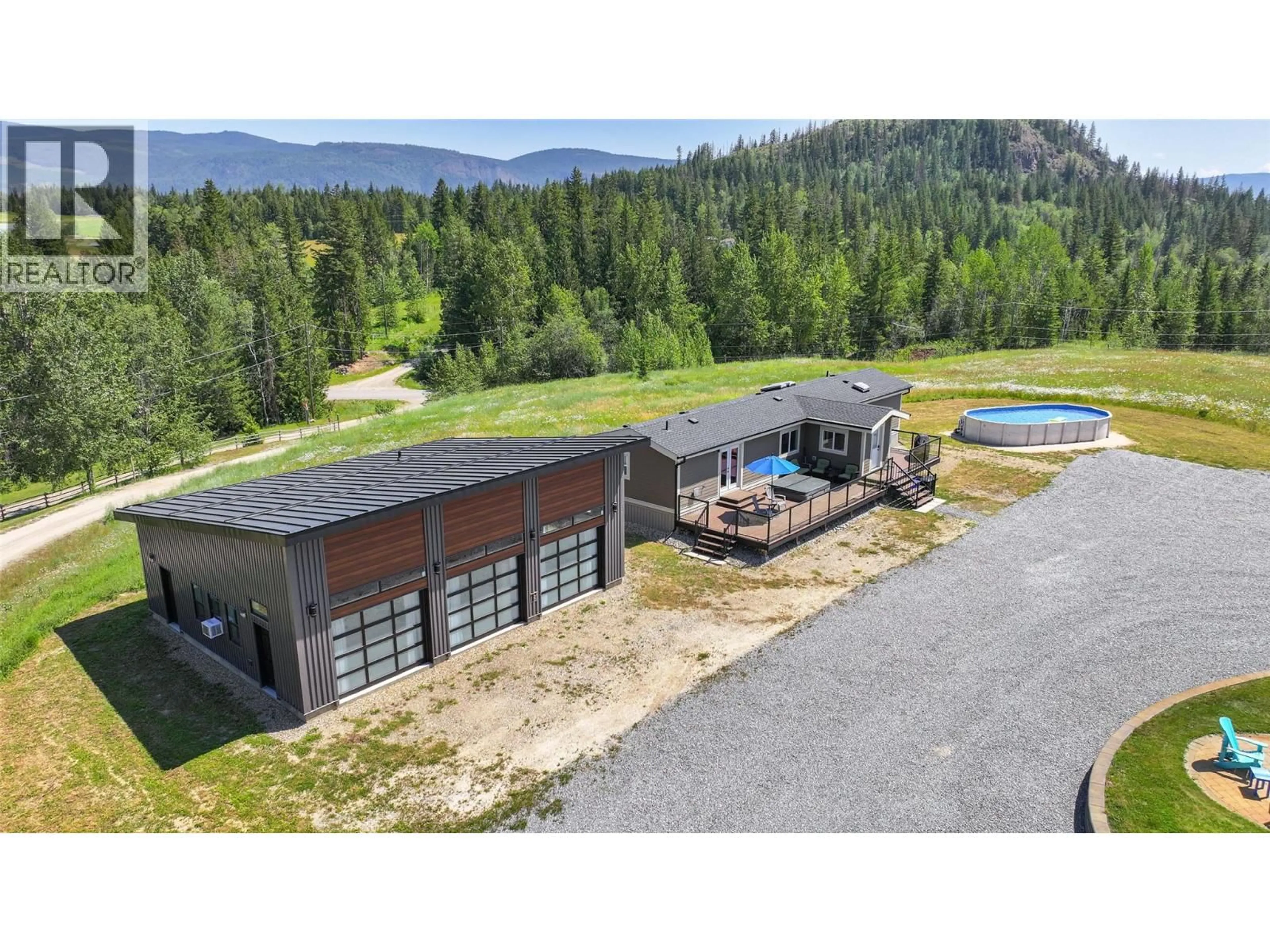 A pic from outside/outdoor area/front of a property/back of a property/a pic from drone, mountain view for 781 GRANDVIEW BENCH ROAD, Salmon Arm British Columbia V1E2X8