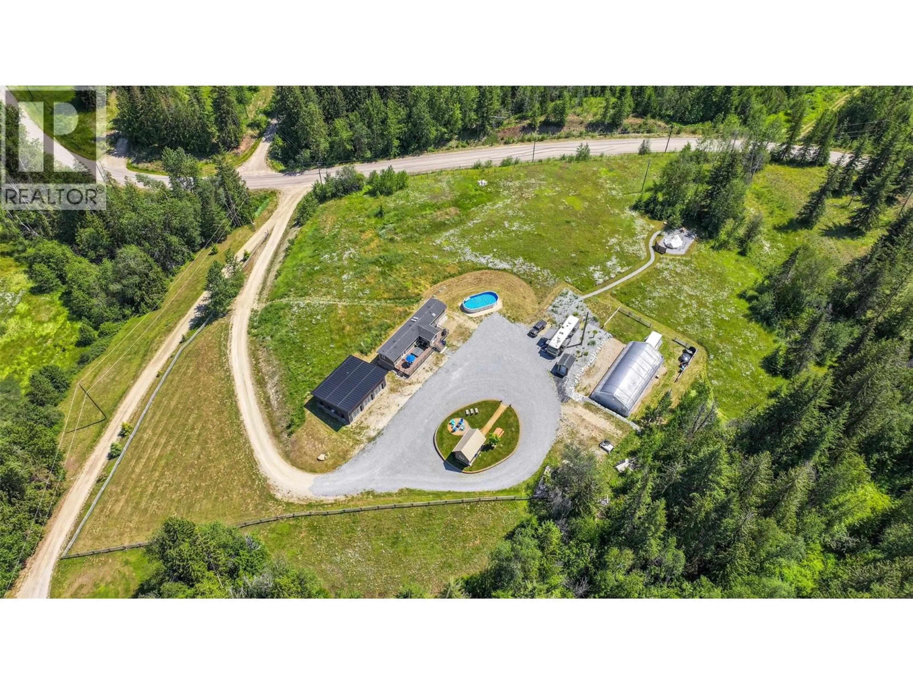 A pic from outside/outdoor area/front of a property/back of a property/a pic from drone, unknown for 781 GRANDVIEW BENCH ROAD, Salmon Arm British Columbia V1E2X8