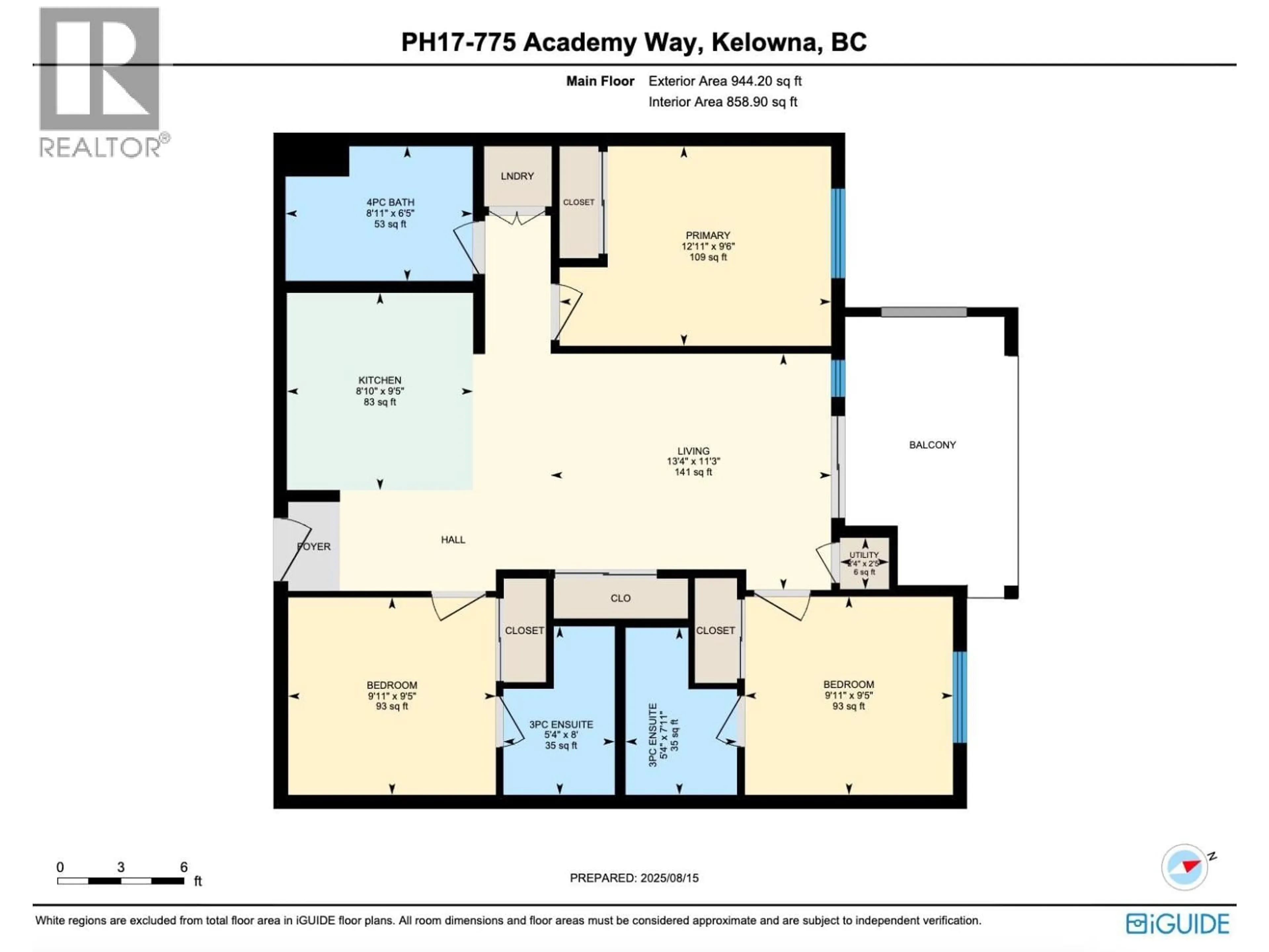 Floor plan for PH17 - 775 ACADEMY WAY, Kelowna British Columbia V1V0A5