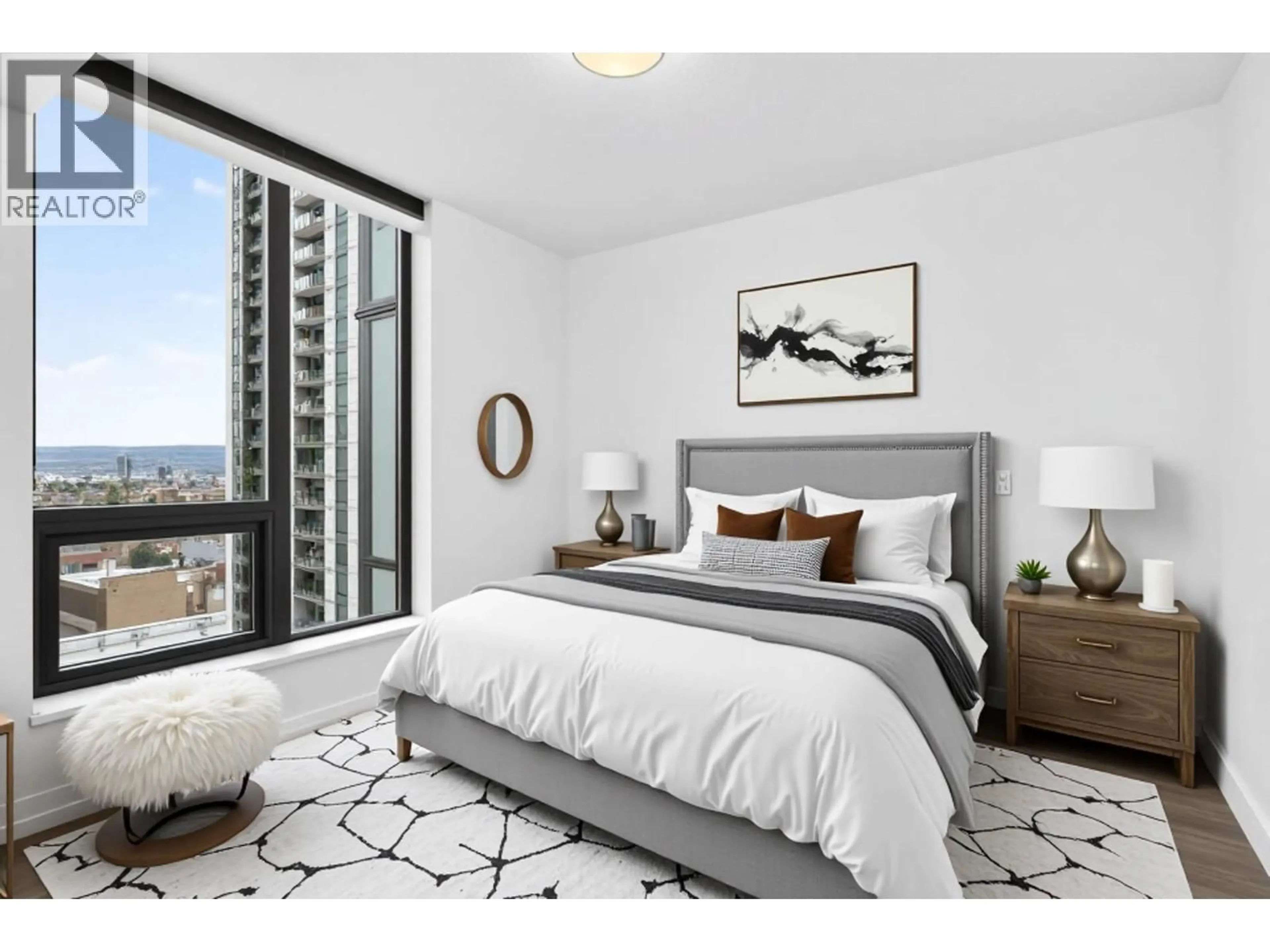 Bedroom with bed, carpet floor for 1301 - 1471 ST PAUL STREET, Kelowna British Columbia V1Y2E6