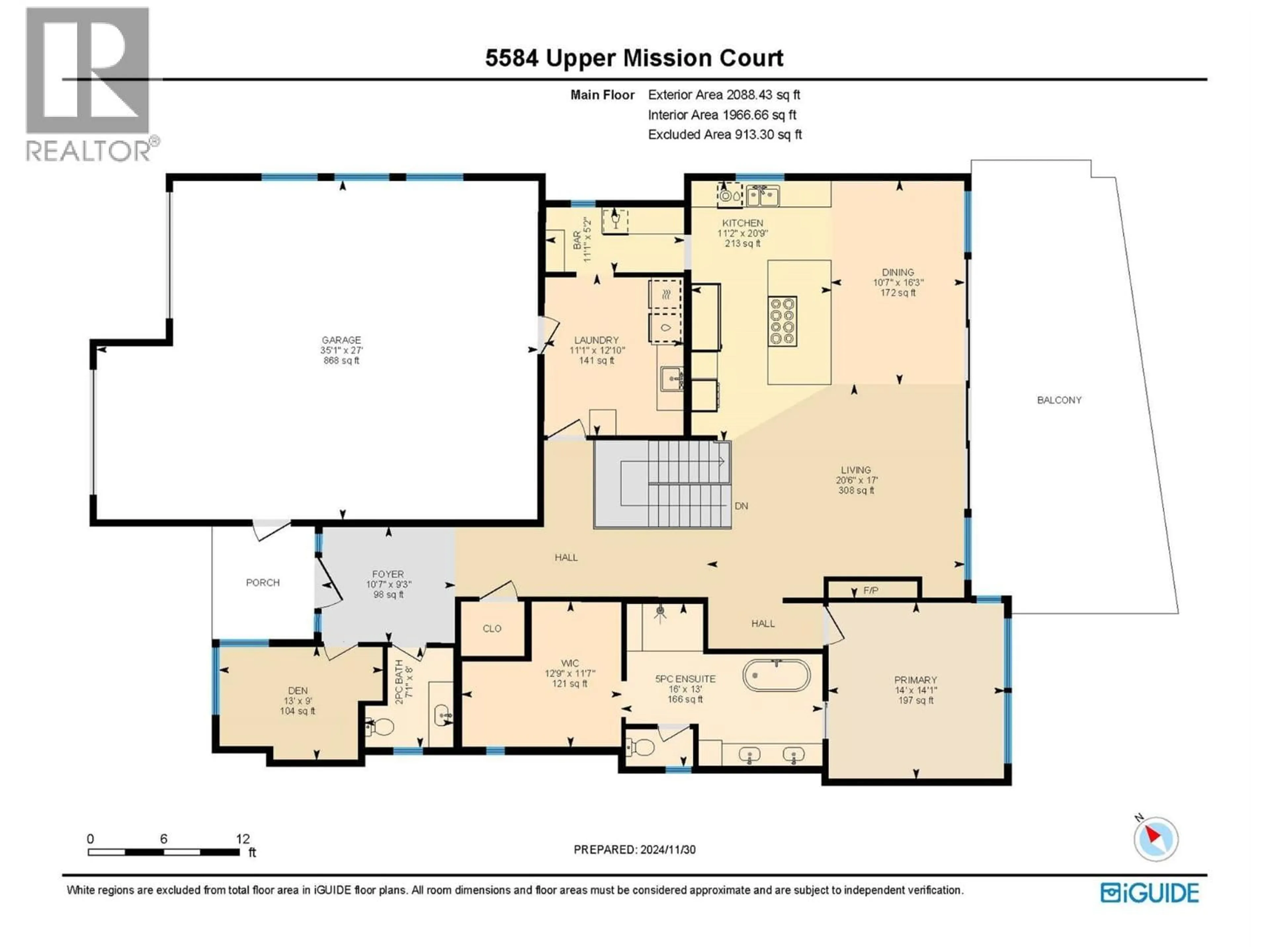 Floor plan for 5584 UPPER MISSION COURT, Kelowna British Columbia V1W0C5