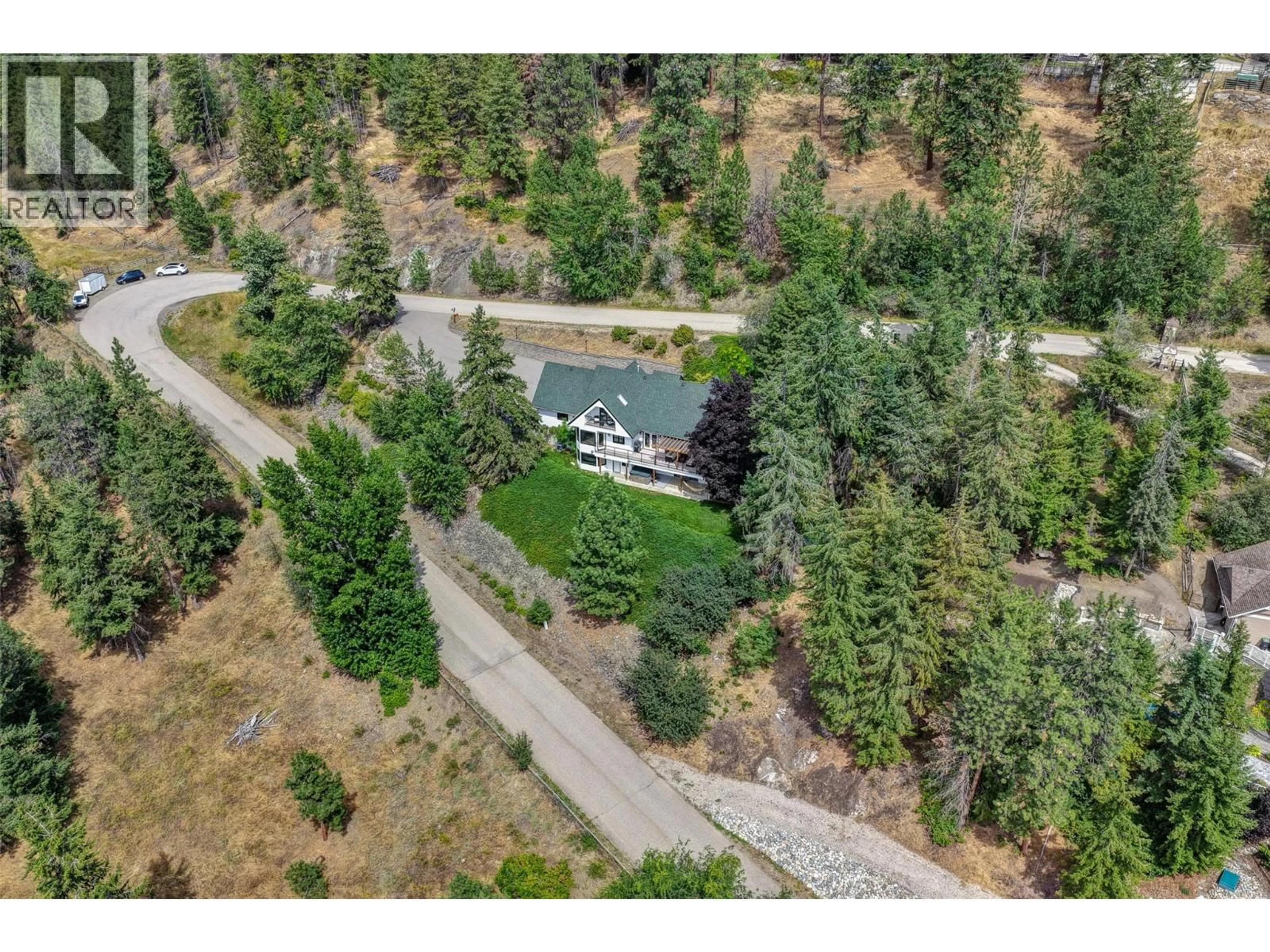 A pic from outside/outdoor area/front of a property/back of a property/a pic from drone, unknown for 133 GOLDCLAIM ROAD, Vernon British Columbia V1H1H2