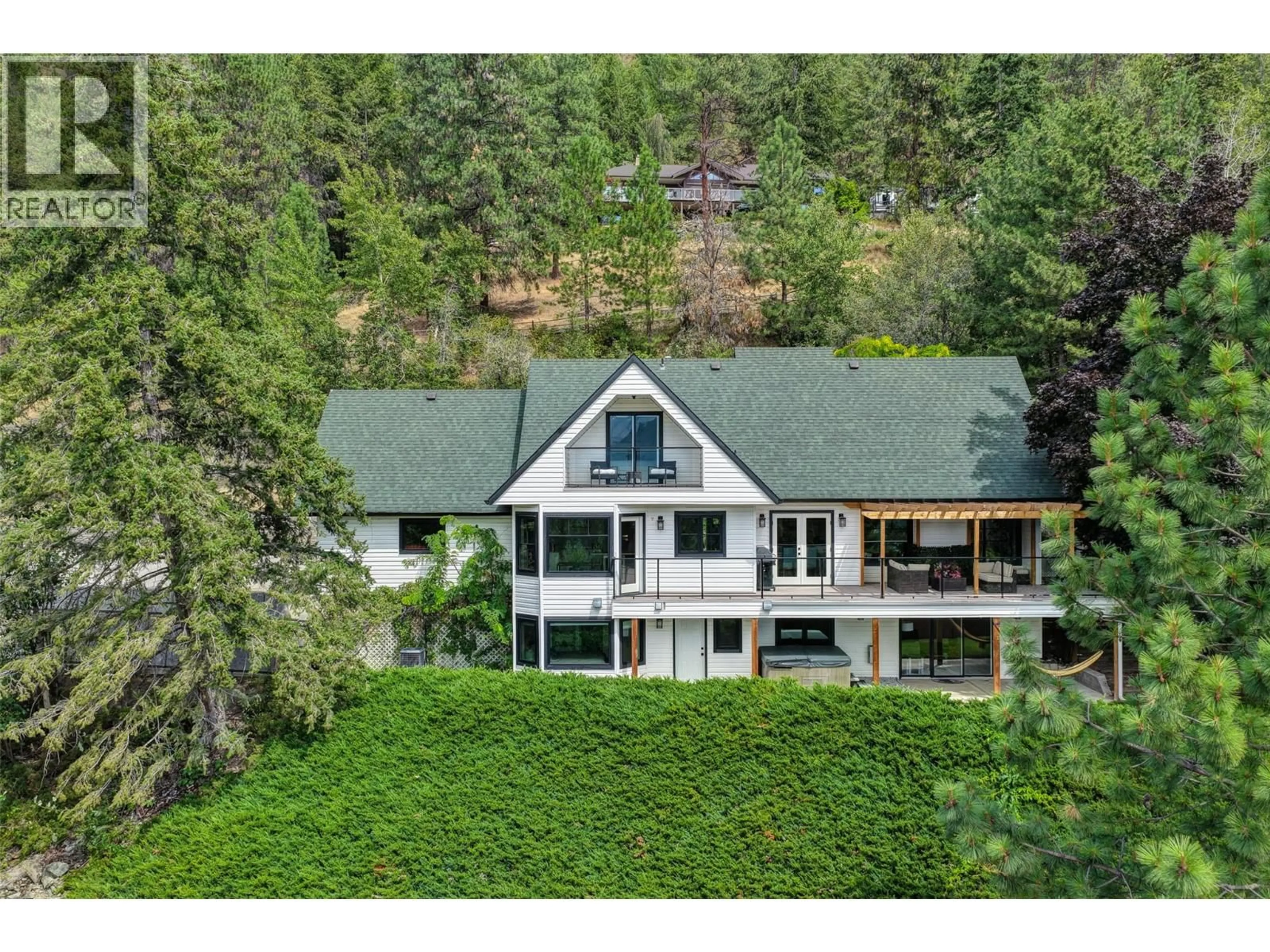 A pic from outside/outdoor area/front of a property/back of a property/a pic from drone, unknown for 133 GOLDCLAIM ROAD, Vernon British Columbia V1H1H2