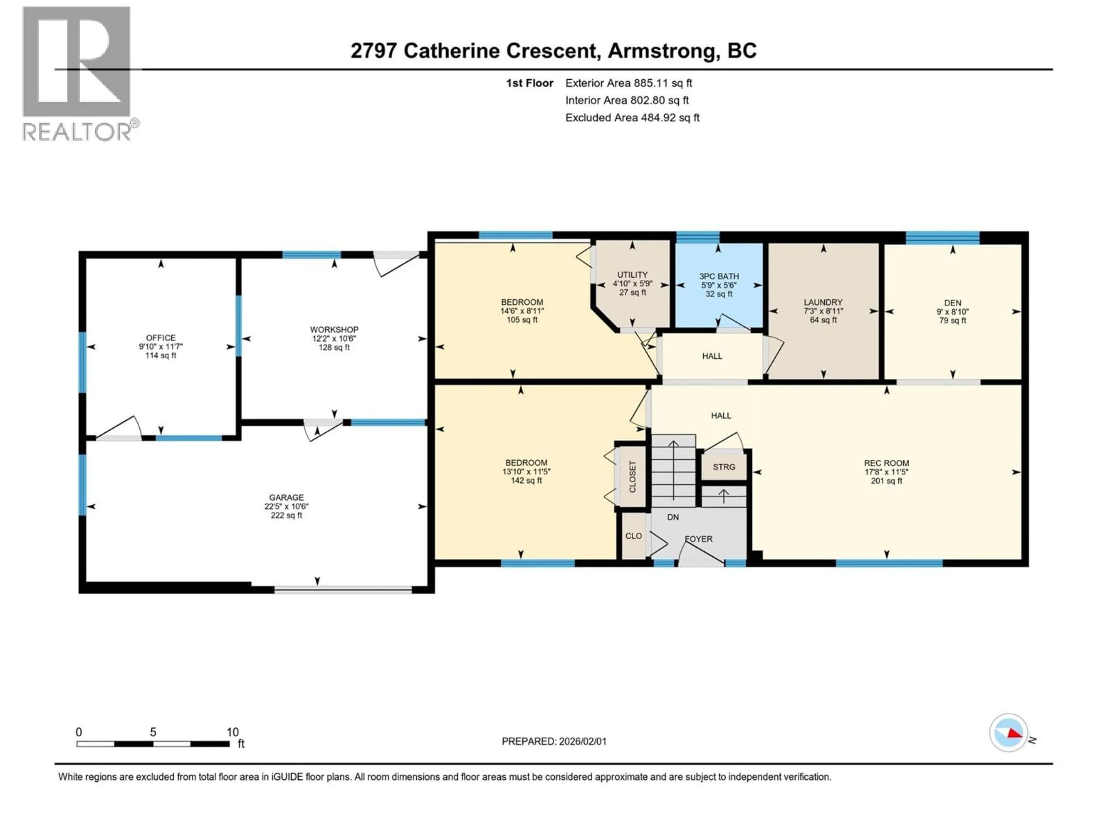 Floor plan for 2797 CATHERINE CRESCENT, Armstrong British Columbia V4Y0B4