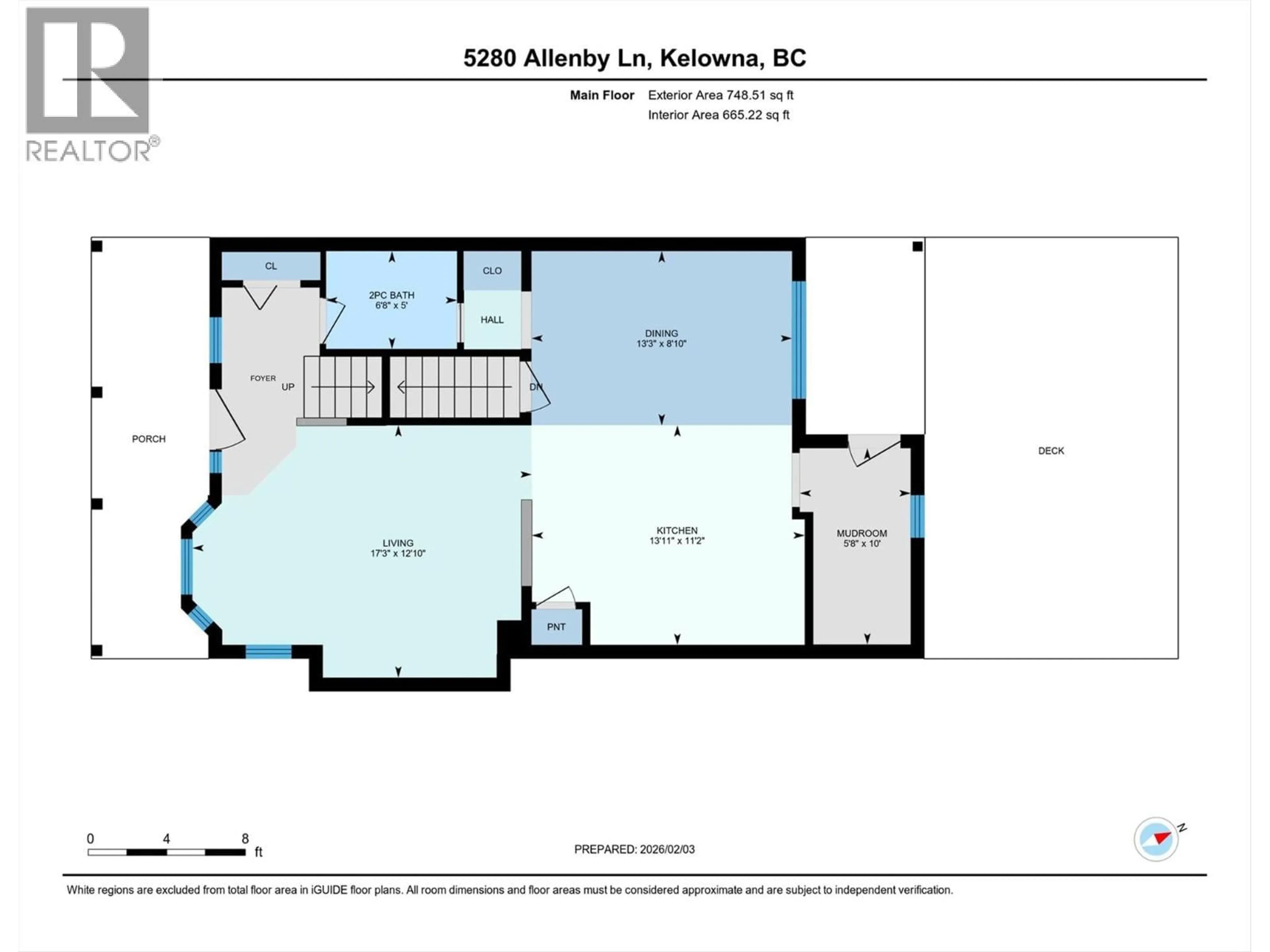 Floor plan for 5280 ALLENBY LANE, Kelowna British Columbia V1W4T8