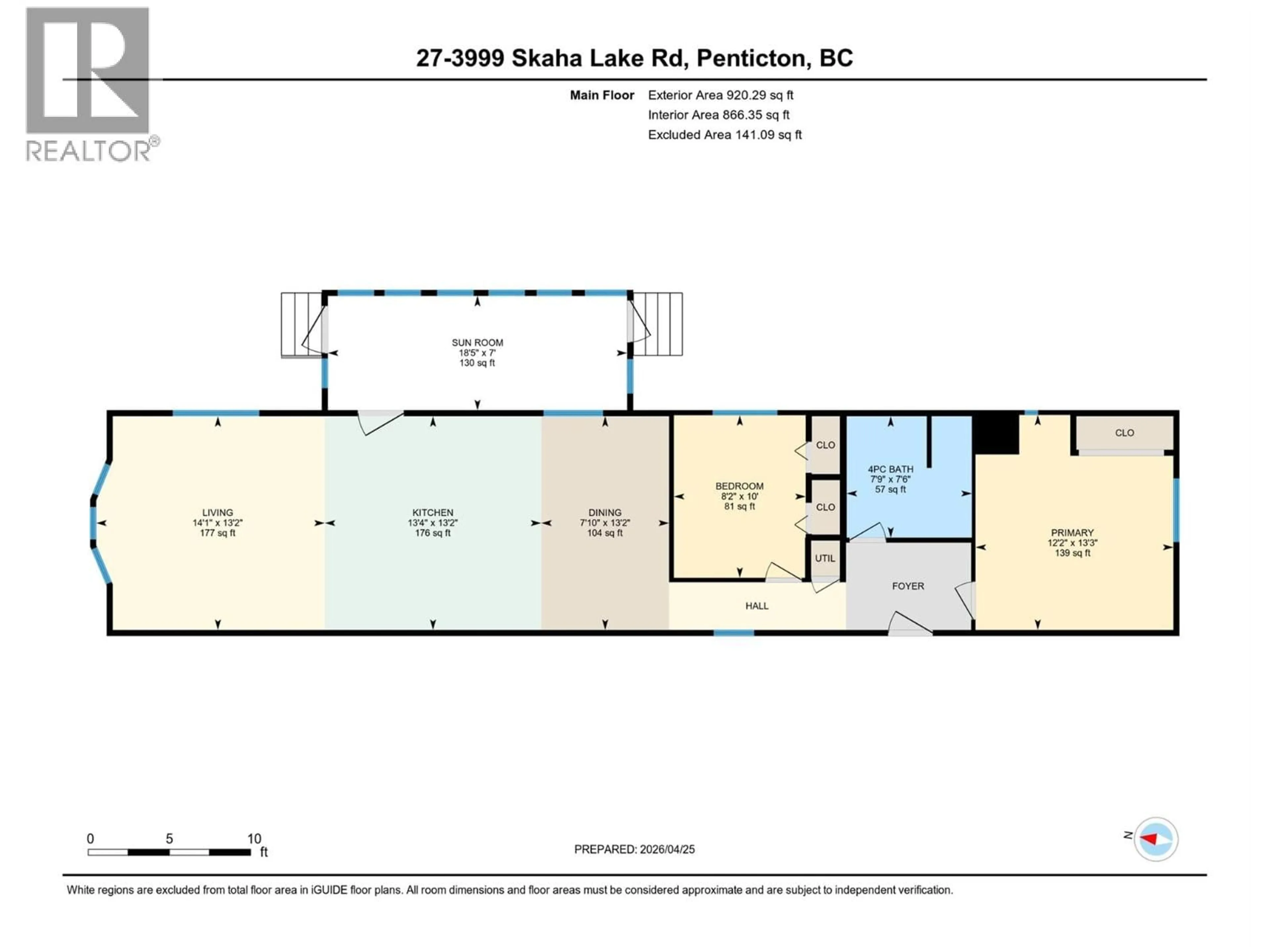 Floor plan for 27 - 3999 SKAHA LAKE ROAD, Penticton British Columbia V2A6J7