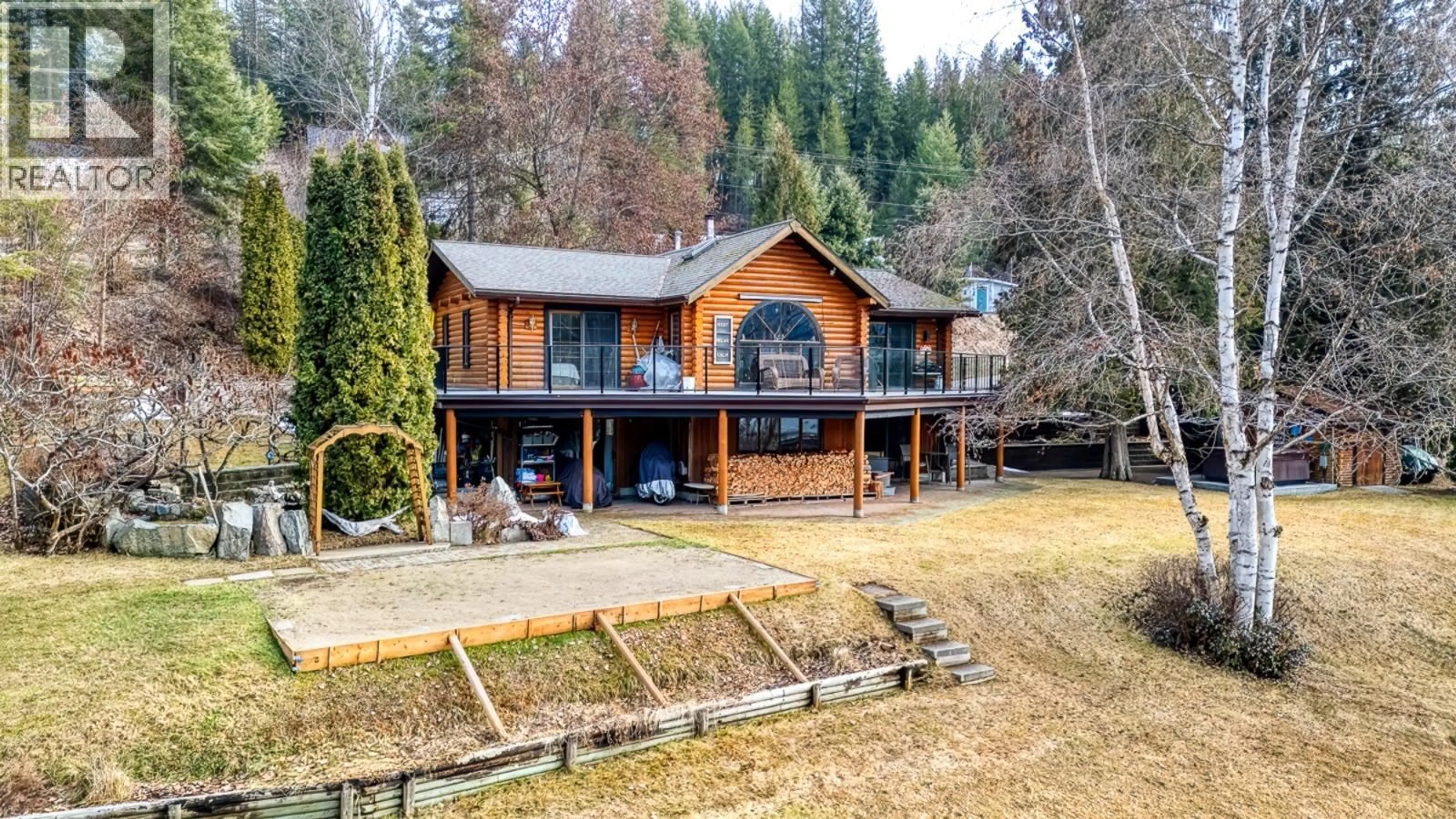 A pic from outside/outdoor area/front of a property/back of a property/a pic from drone, water/lake/river/ocean view for 1851 GREEN ROAD, Fruitvale British Columbia V0G1Y0