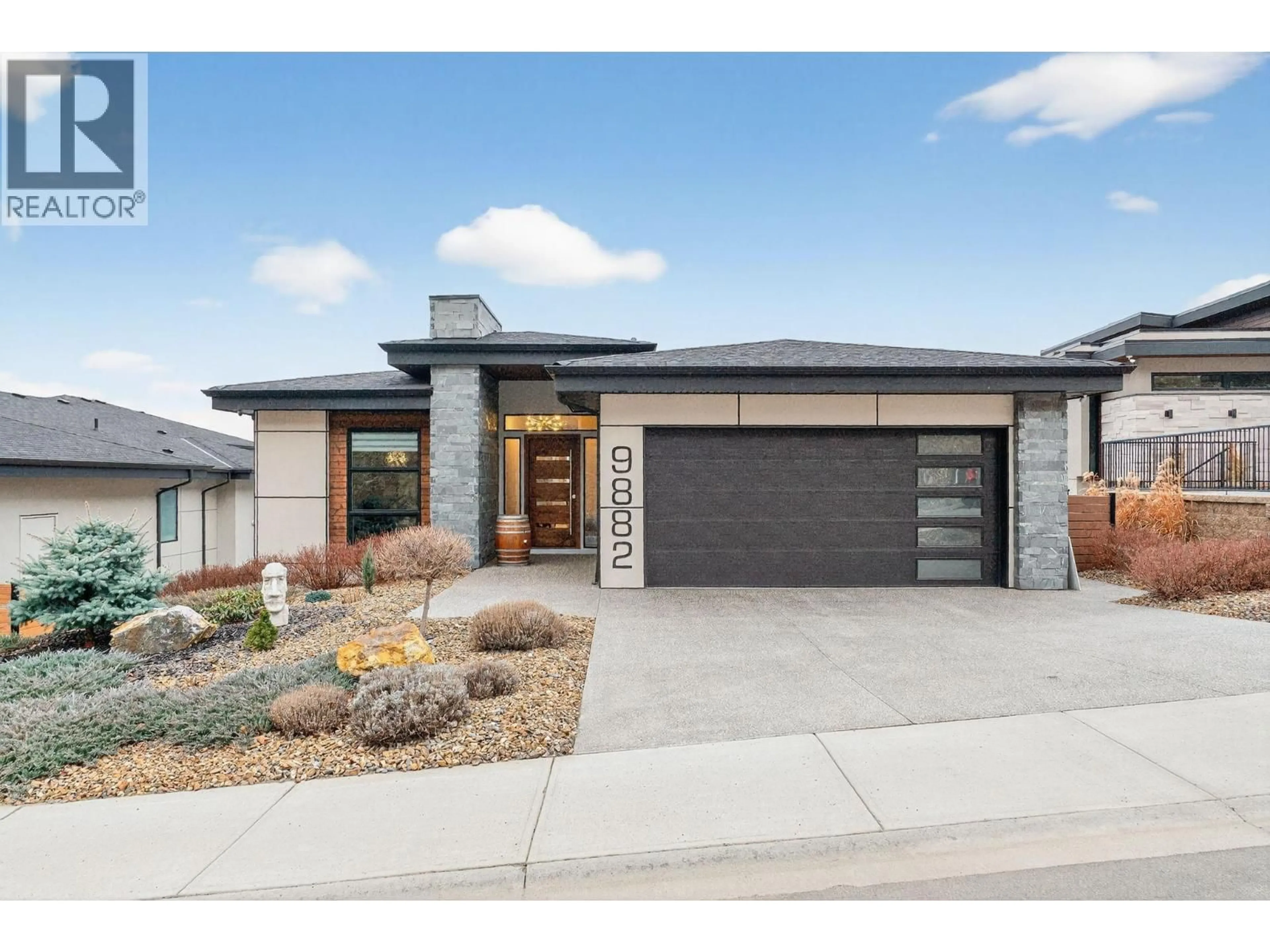 Home with brick exterior material, street for 9882 BEACON HILL DRIVE, Lake Country British Columbia V4V0A9