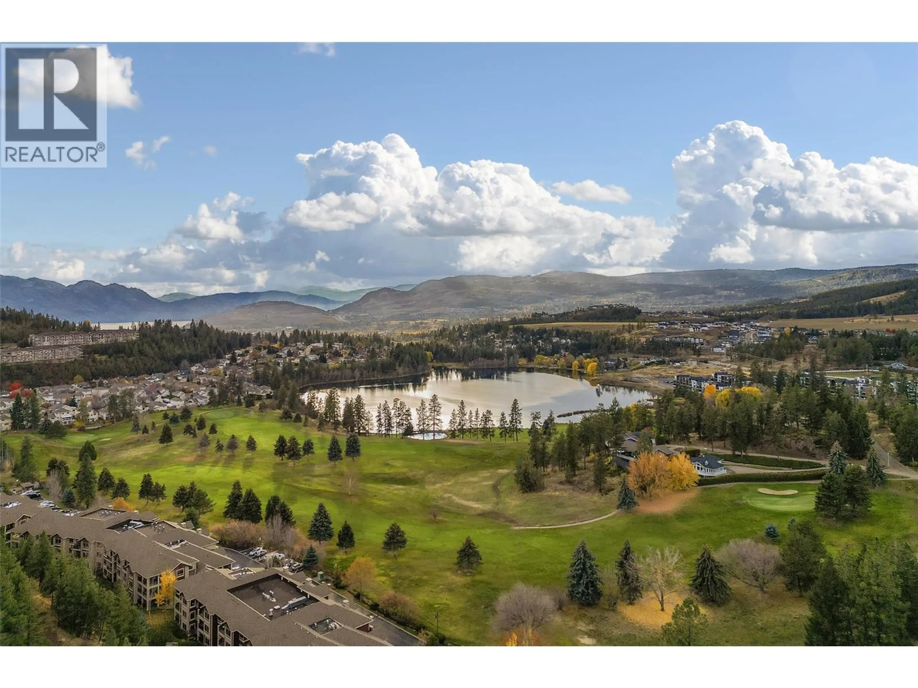 A pic from outside/outdoor area/front of a property/back of a property/a pic from drone, mountain view for 101 - 2760 AUBURN ROAD, West Kelowna British Columbia V4T4C2