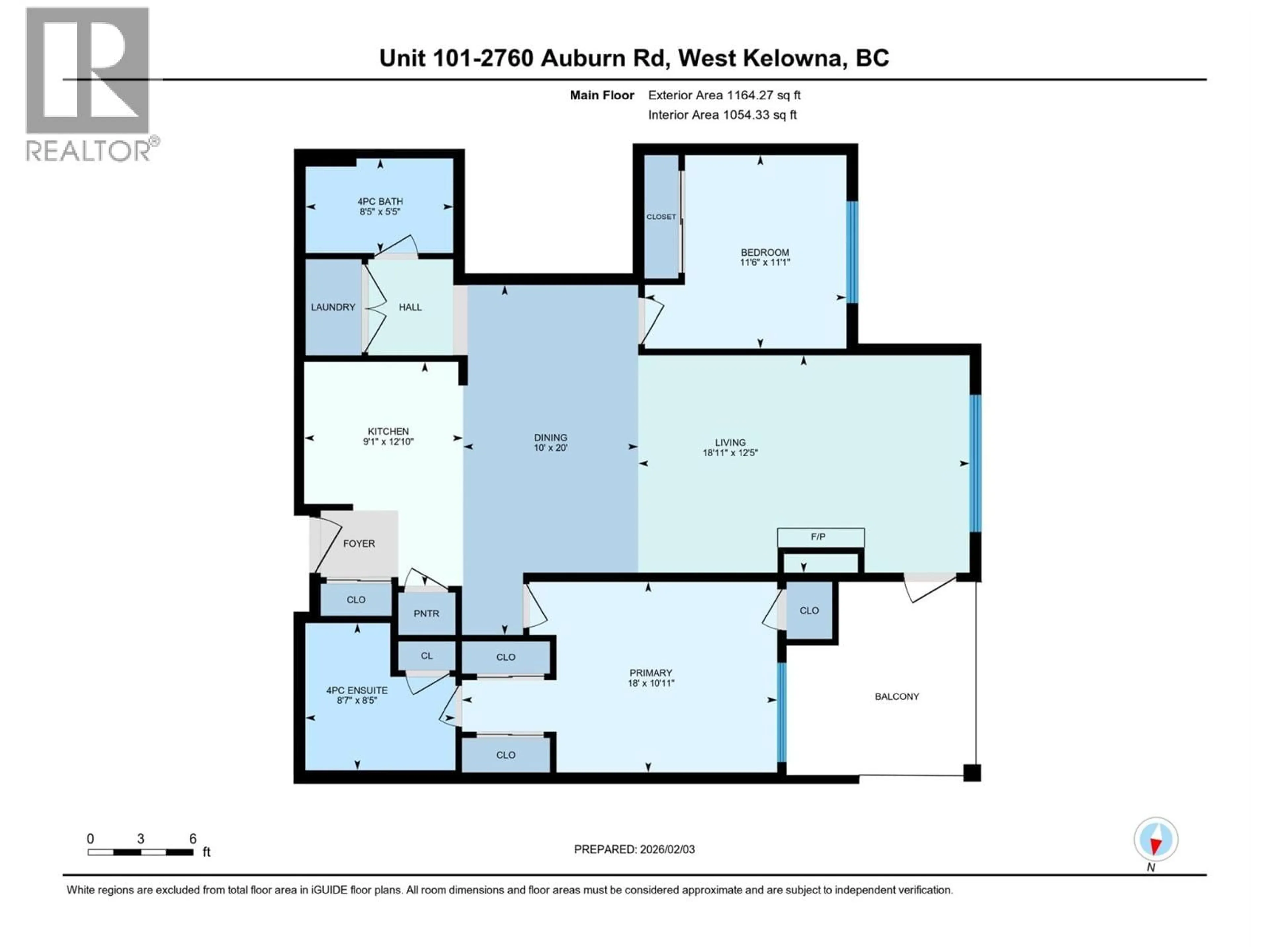 Floor plan for 101 - 2760 AUBURN ROAD, West Kelowna British Columbia V4T4C2