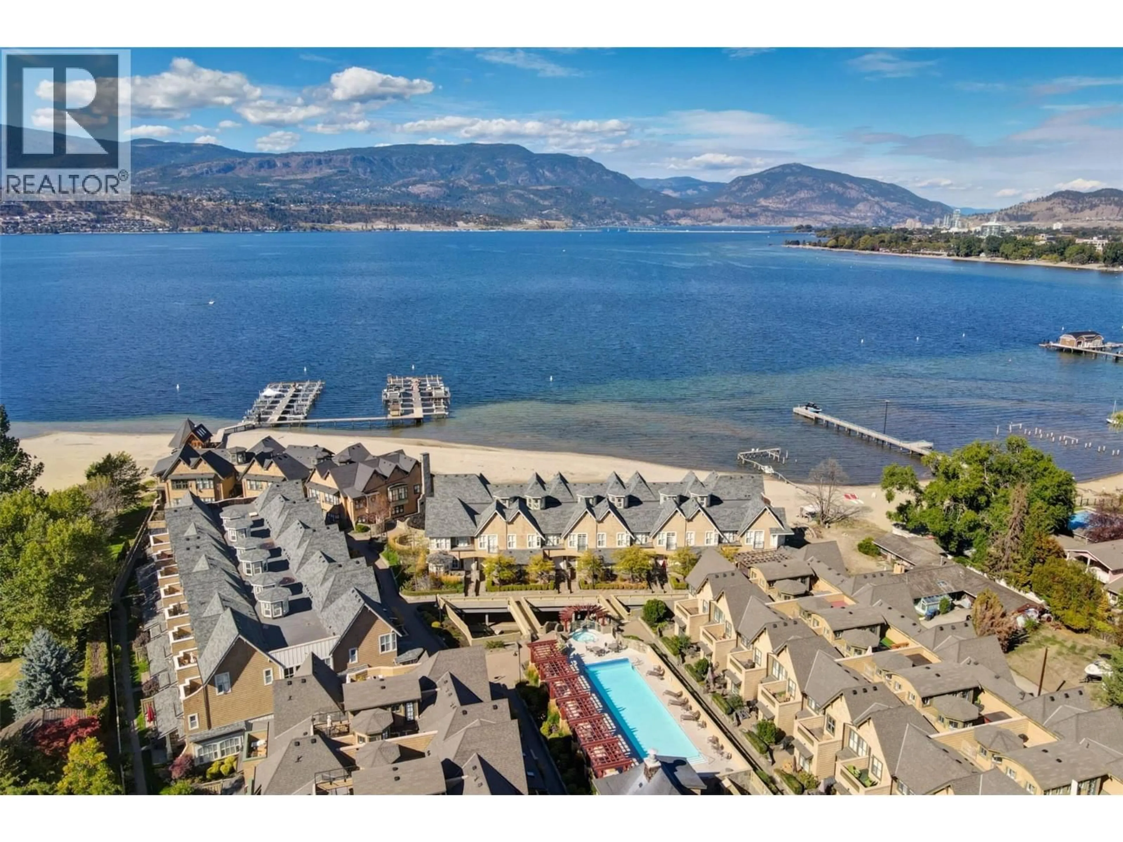 A pic from outside/outdoor area/front of a property/back of a property/a pic from drone, water/lake/river/ocean view for 523 - 3880 TRUSWELL ROAD, Kelowna British Columbia V1W5A2