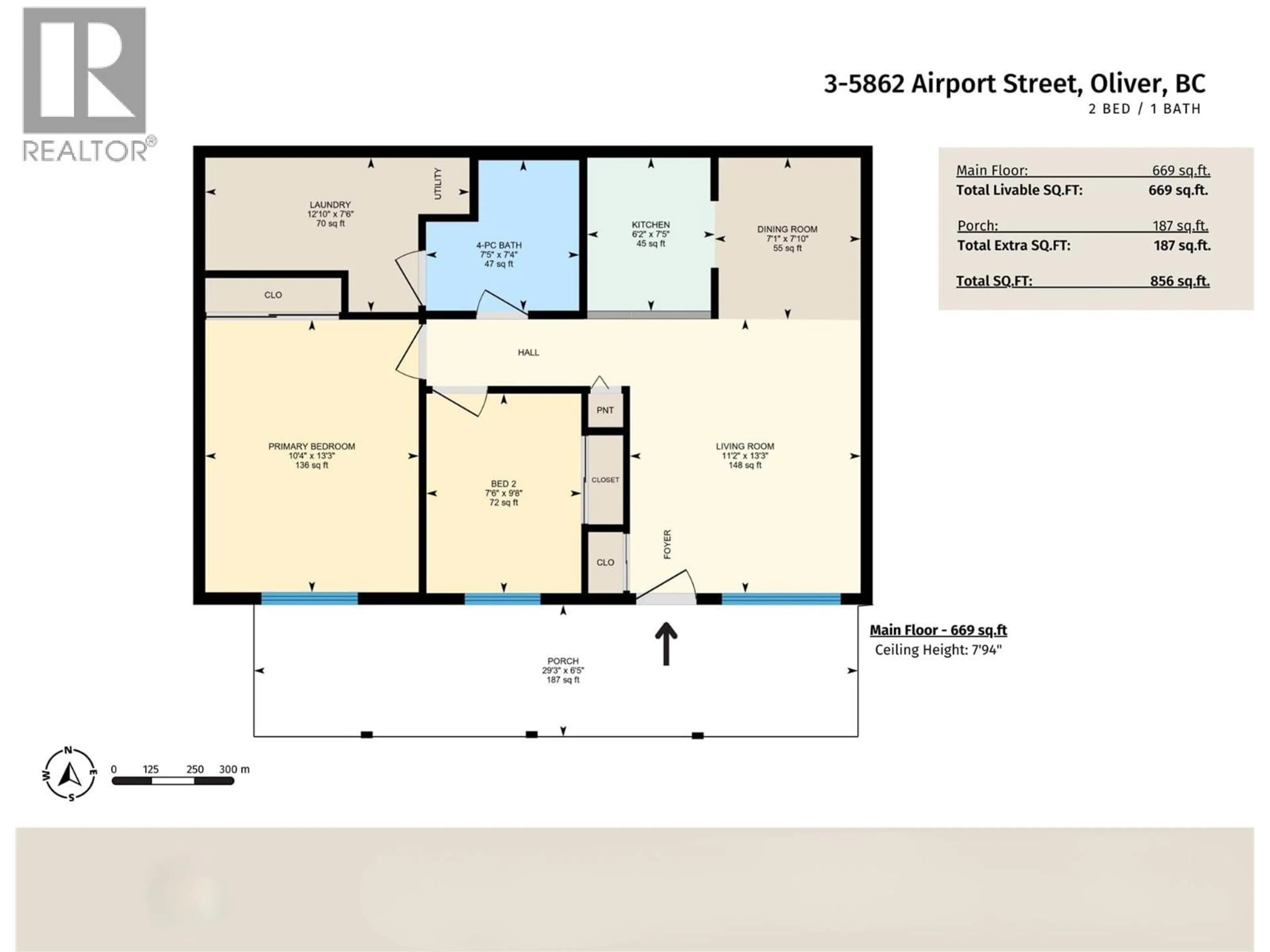 Floor plan for 3 - 5862 AIRPORT STREET, Oliver British Columbia V0H1T0