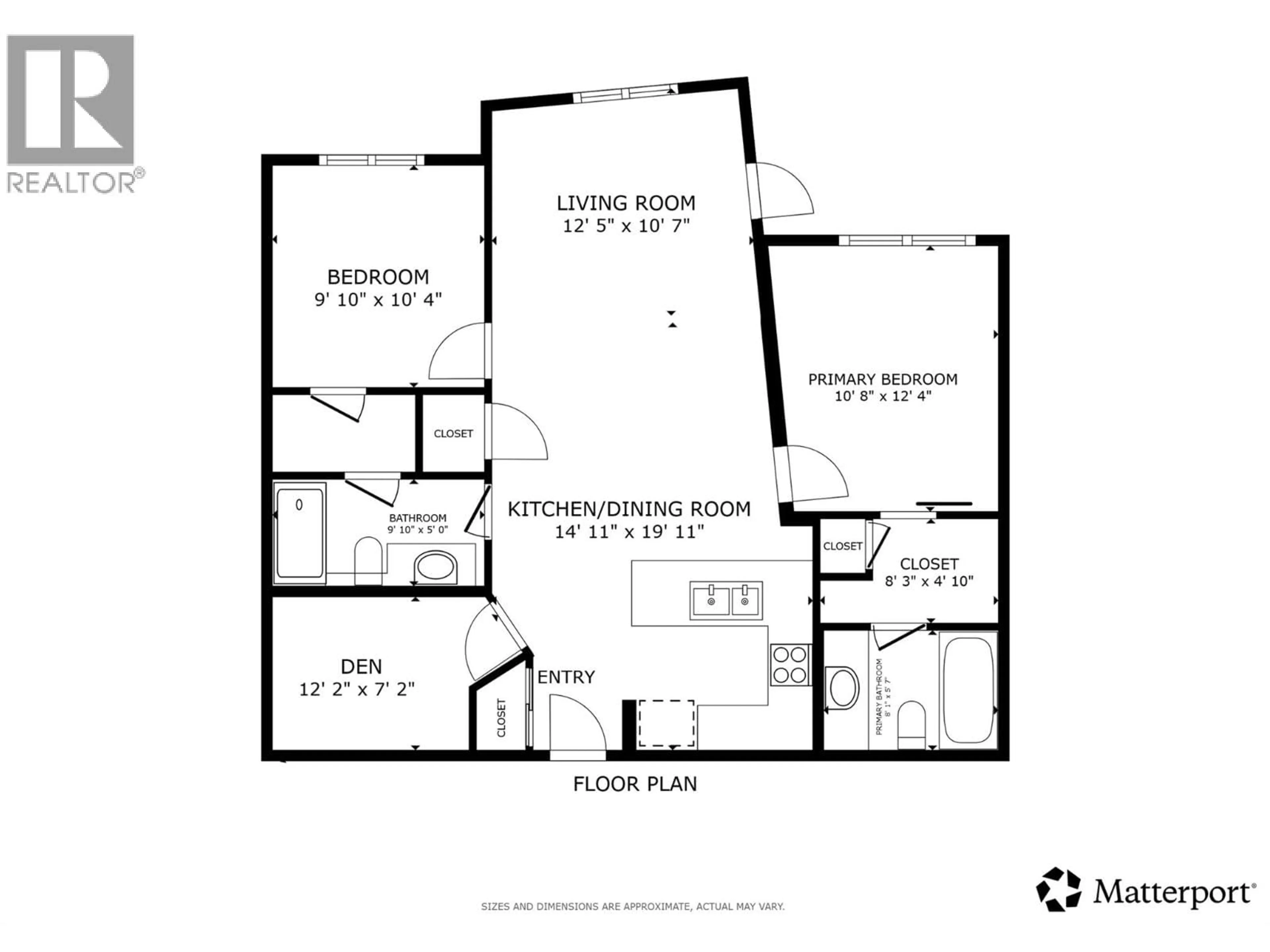 Floor plan for 454 - 654 COOK ROAD, Kelowna British Columbia V1W3G7