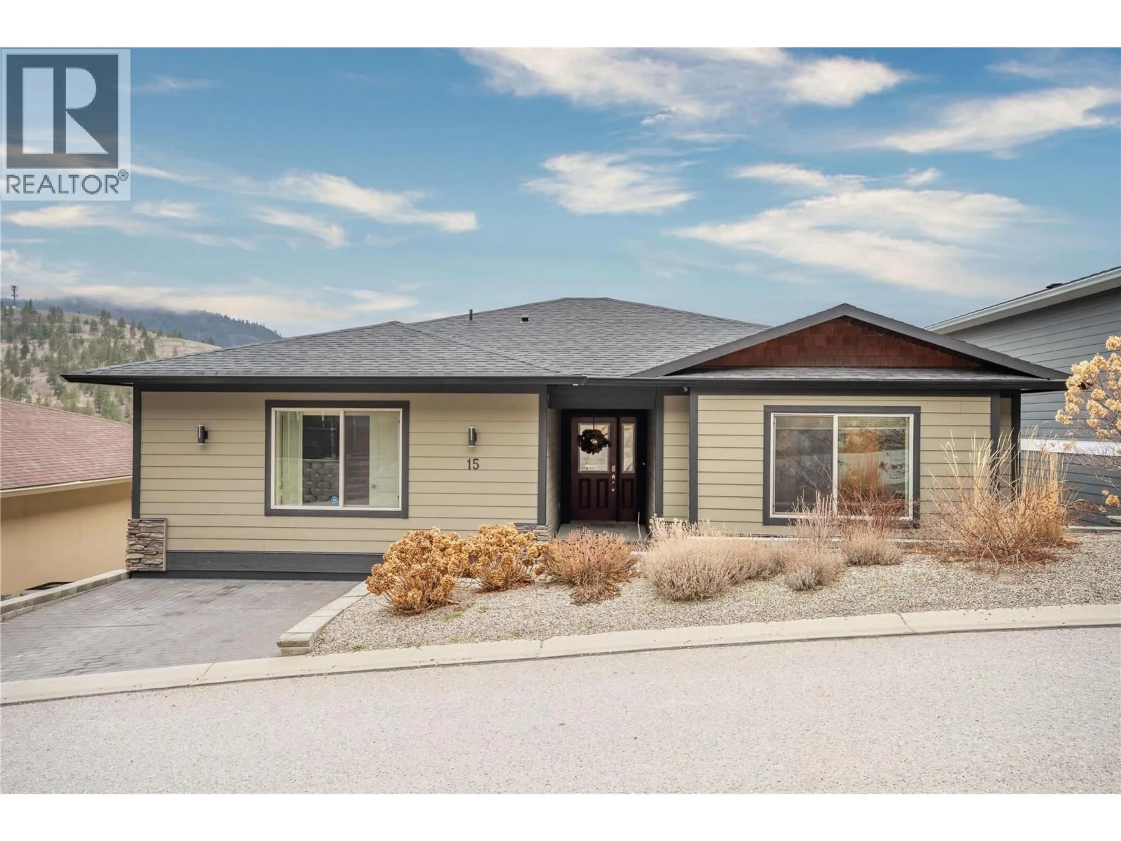 Home with vinyl exterior material, street for 15 - 10605 CEDAR AVENUE, Summerland British Columbia V0H1Z2