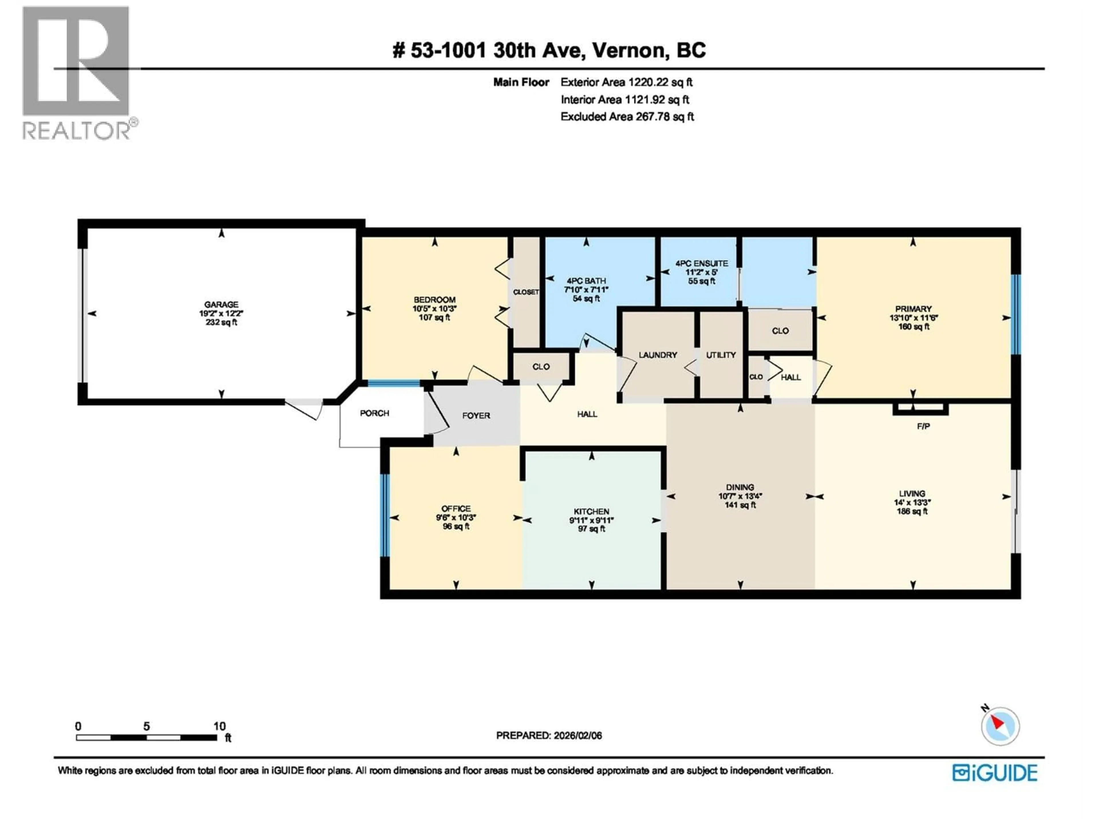 Floor plan for 53 - 1001 30 AVENUE, Vernon British Columbia V1T9H8