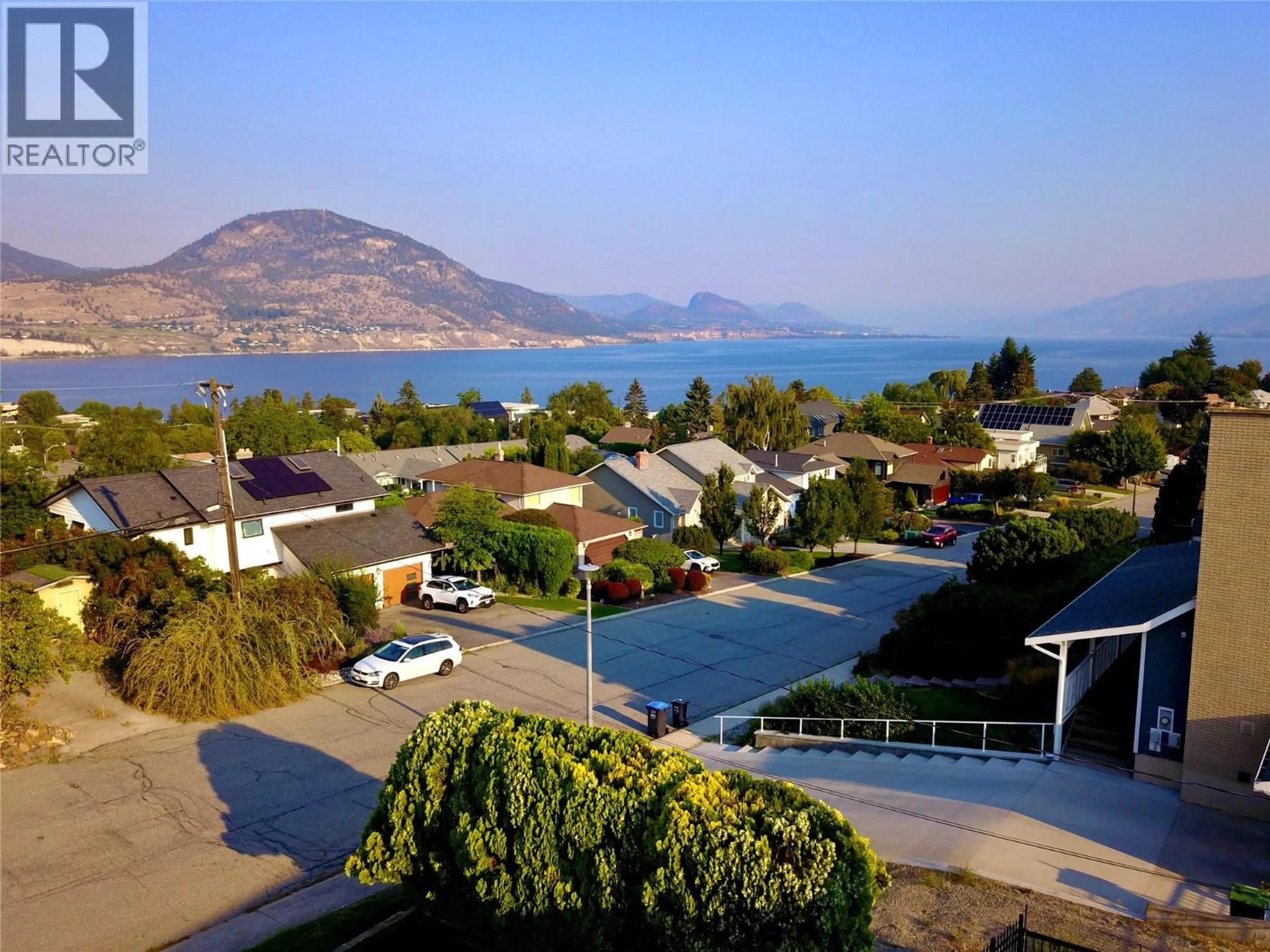 A pic from outside/outdoor area/front of a property/back of a property/a pic from drone, water/lake/river/ocean view for 126 GRANDVIEW STREET, Penticton British Columbia V2A4E4