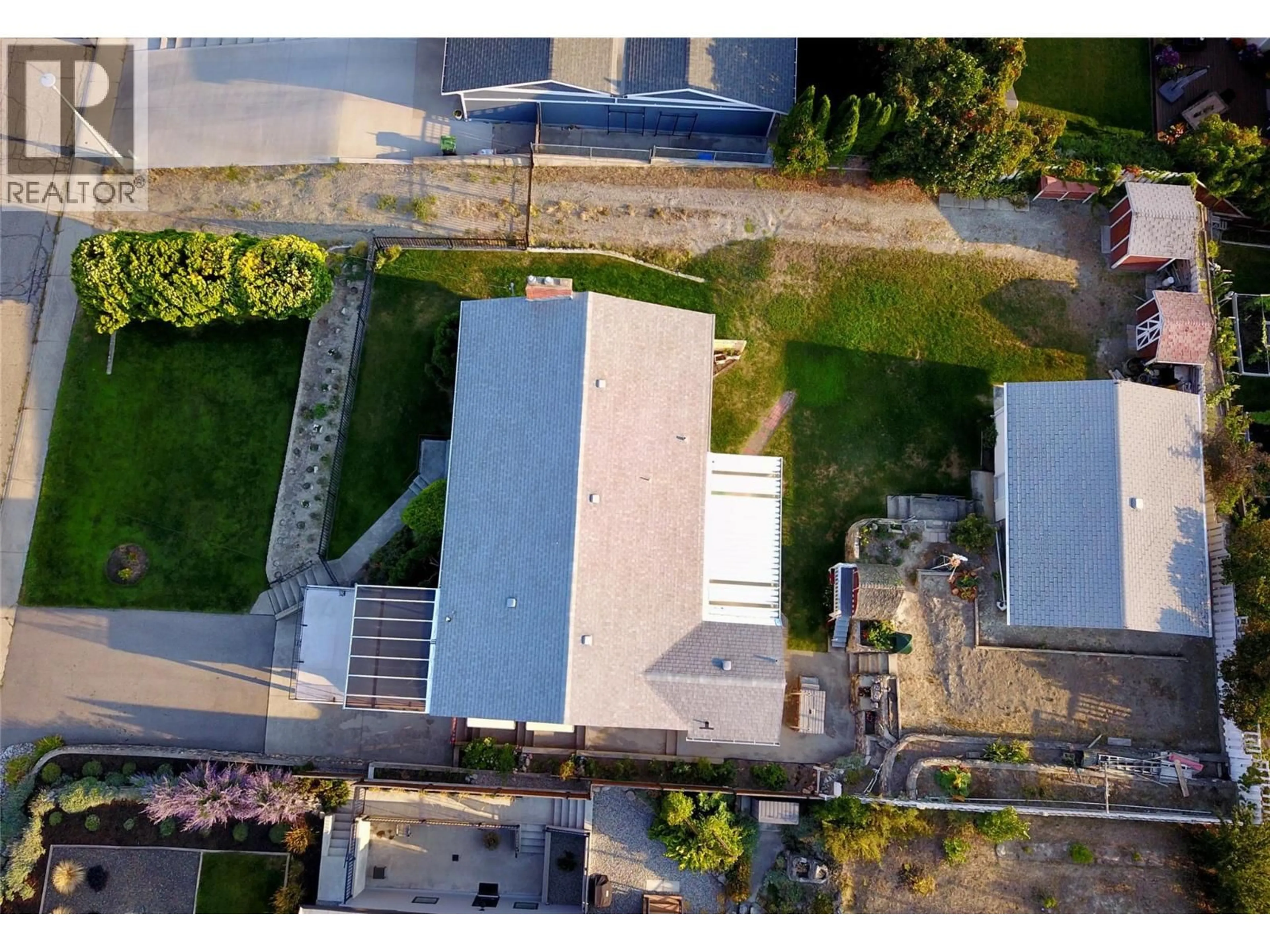 A pic from outside/outdoor area/front of a property/back of a property/a pic from drone, unknown for 126 GRANDVIEW STREET, Penticton British Columbia V2A4E4