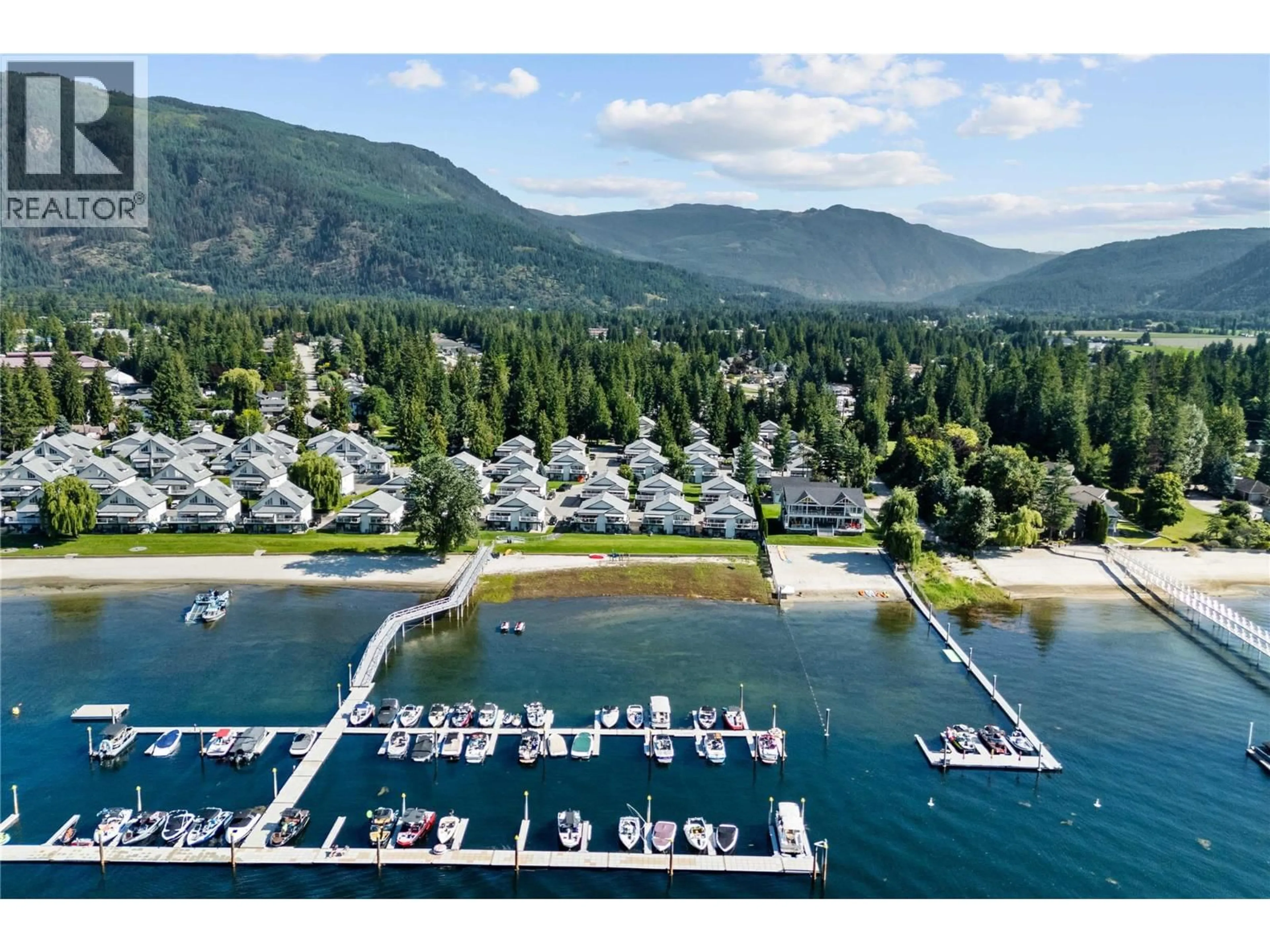 A pic from outside/outdoor area/front of a property/back of a property/a pic from drone, water/lake/river/ocean view for 15 - 505 POAGE AVENUE, Sicamous British Columbia V0E2V1