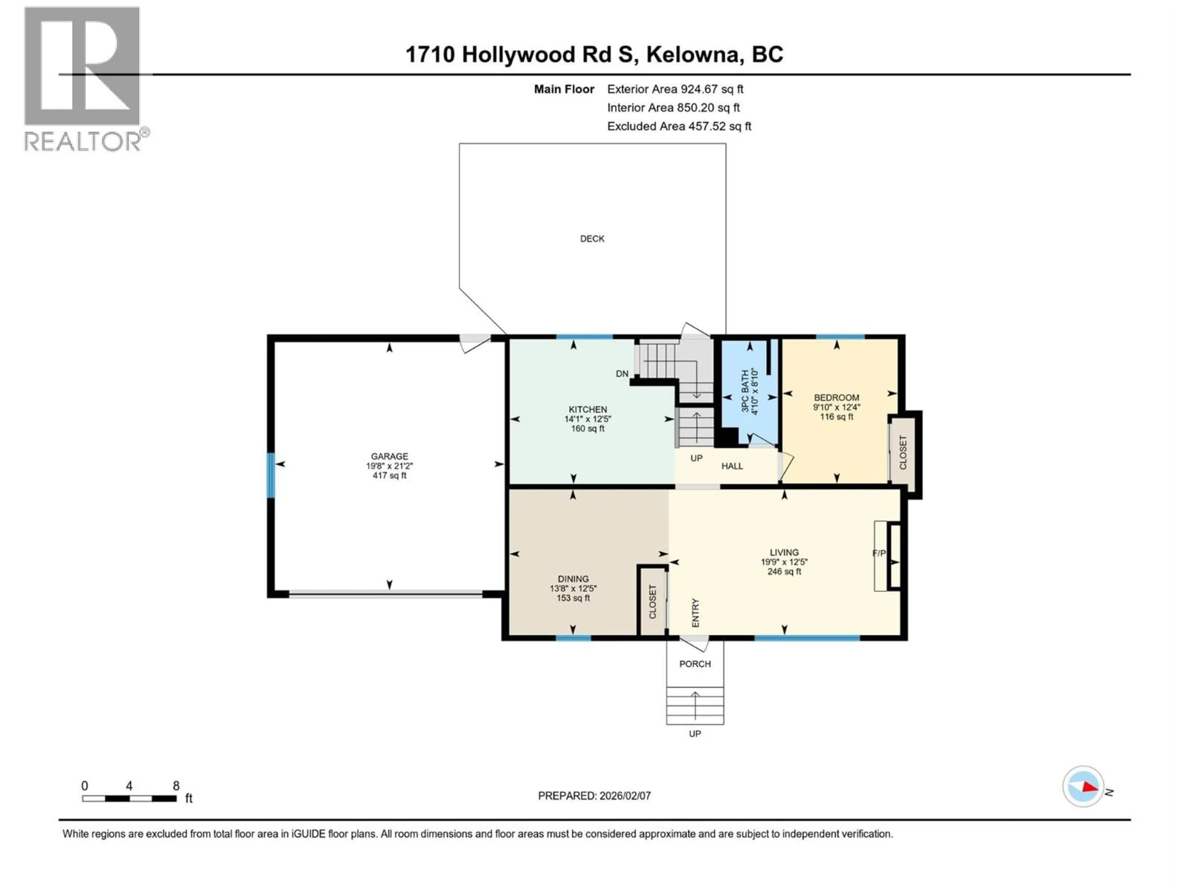 Floor plan for 1710 HOLLYWOOD ROAD SOUTH, Kelowna British Columbia V1X4P3