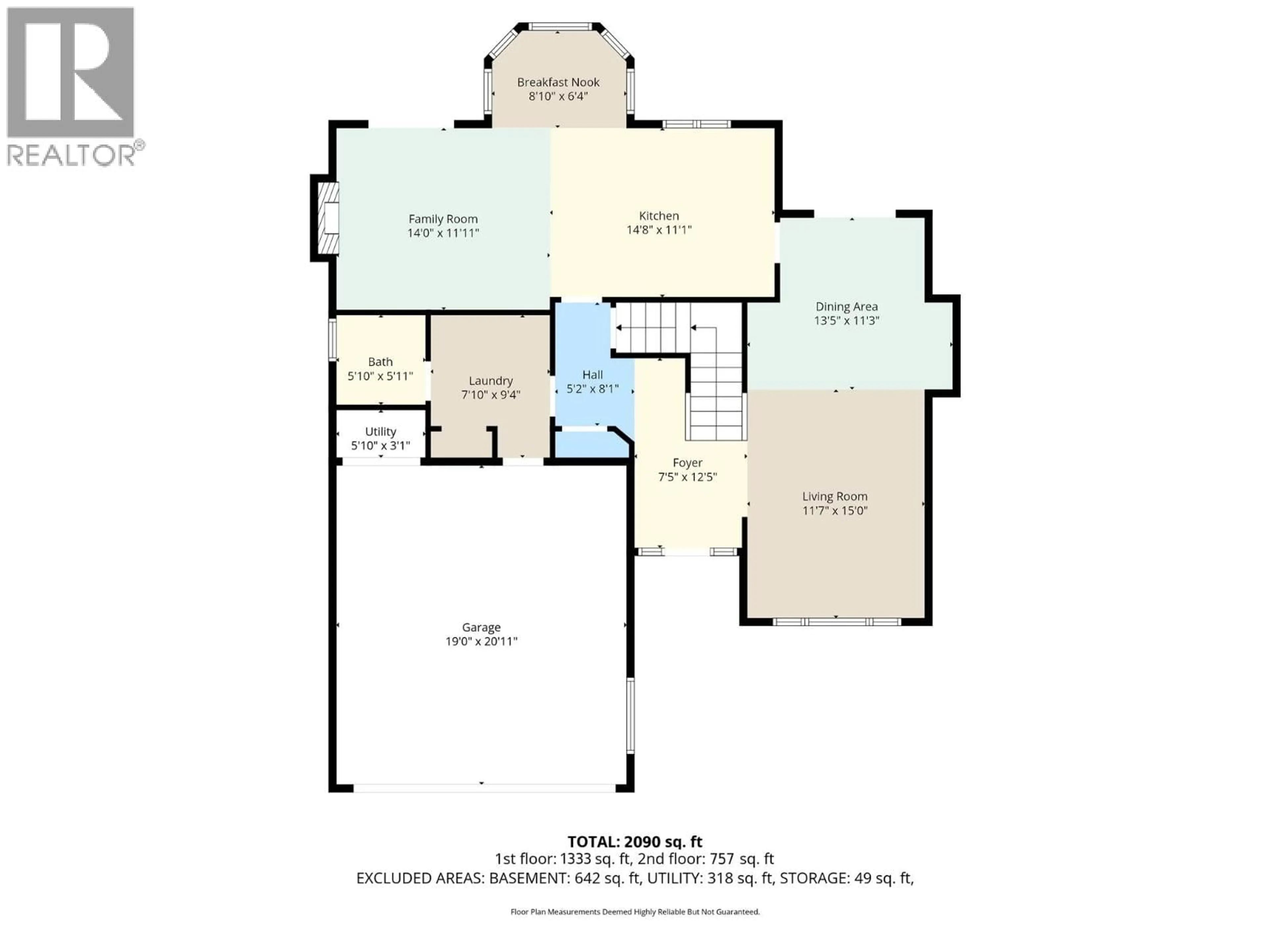 Floor plan for 2561 QUAIL PLACE, Kelowna British Columbia V1V1Z8
