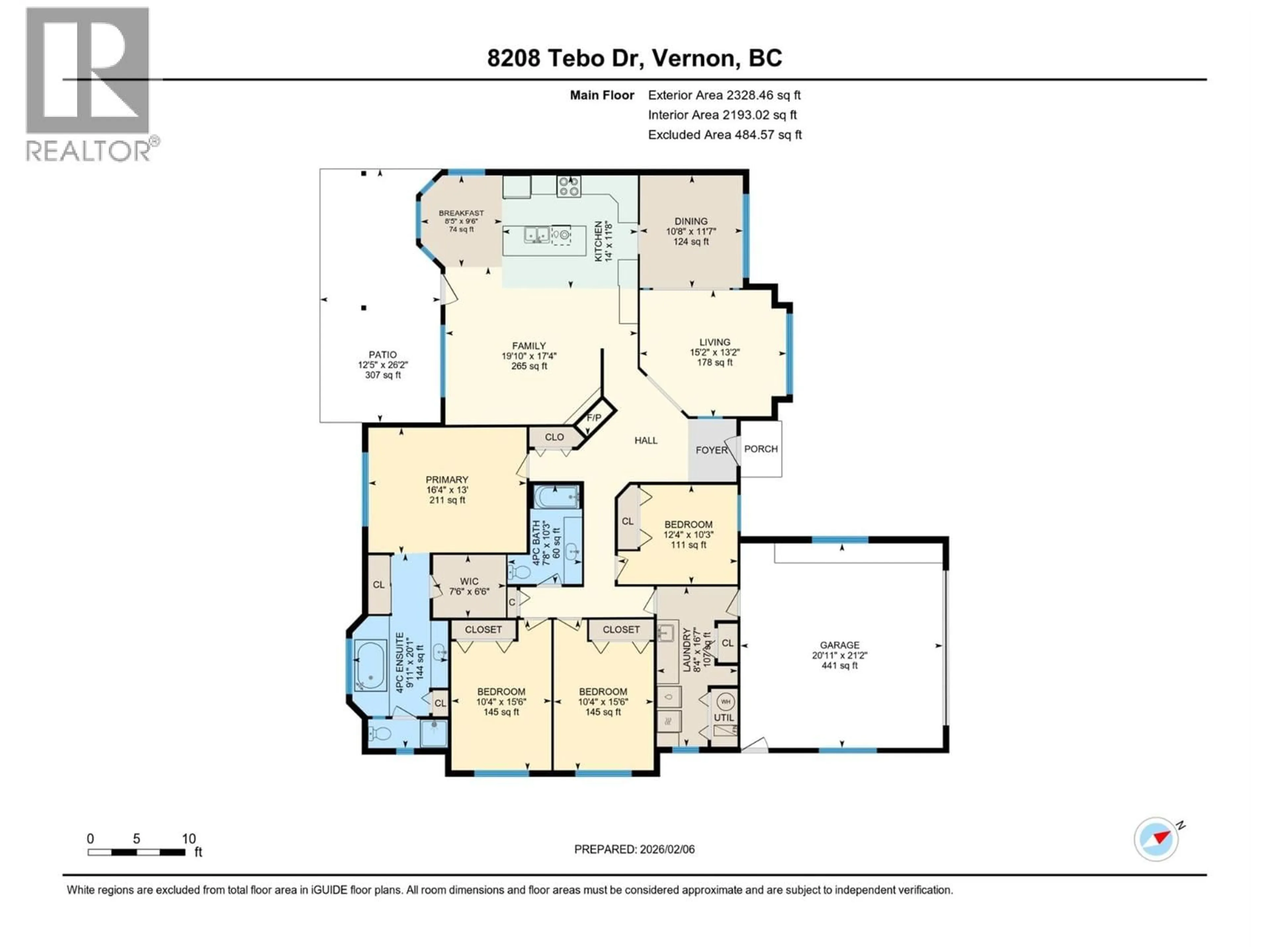 Floor plan for 8208 TEBO DRIVE, Coldstream British Columbia V1B1V3