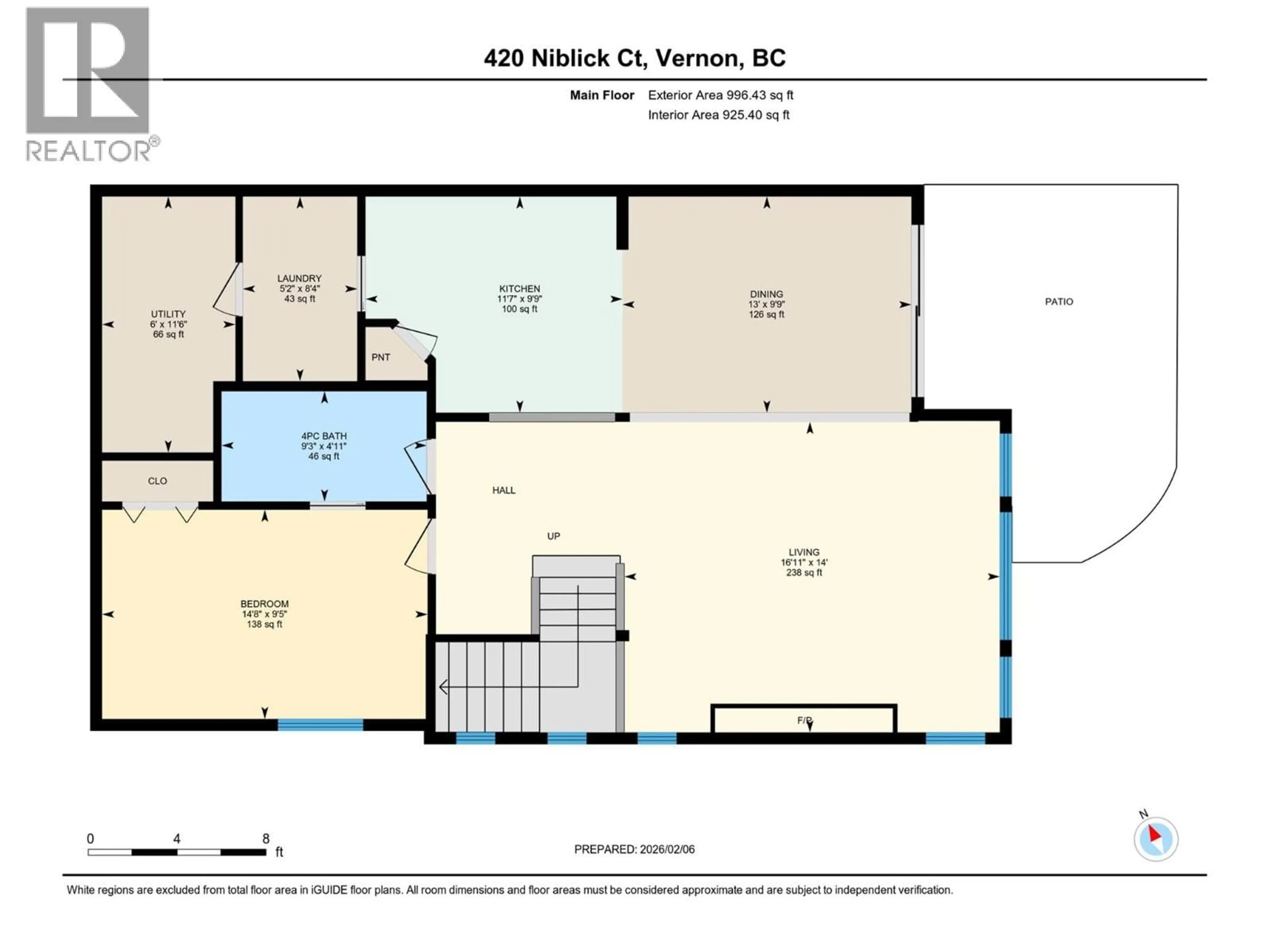 Floor plan for 420 NIBLICK COURT, Vernon British Columbia V1H1V6