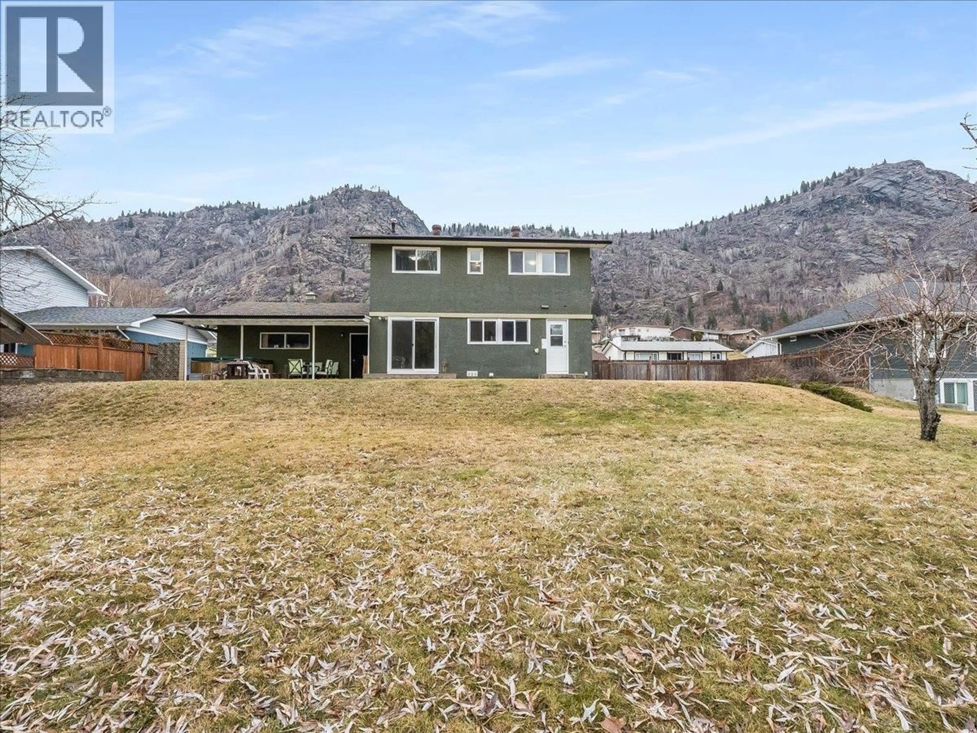 A pic from outside/outdoor area/front of a property/back of a property/a pic from drone, mountain view for 3866 CARNATION DRIVE, Trail British Columbia V1R4W9