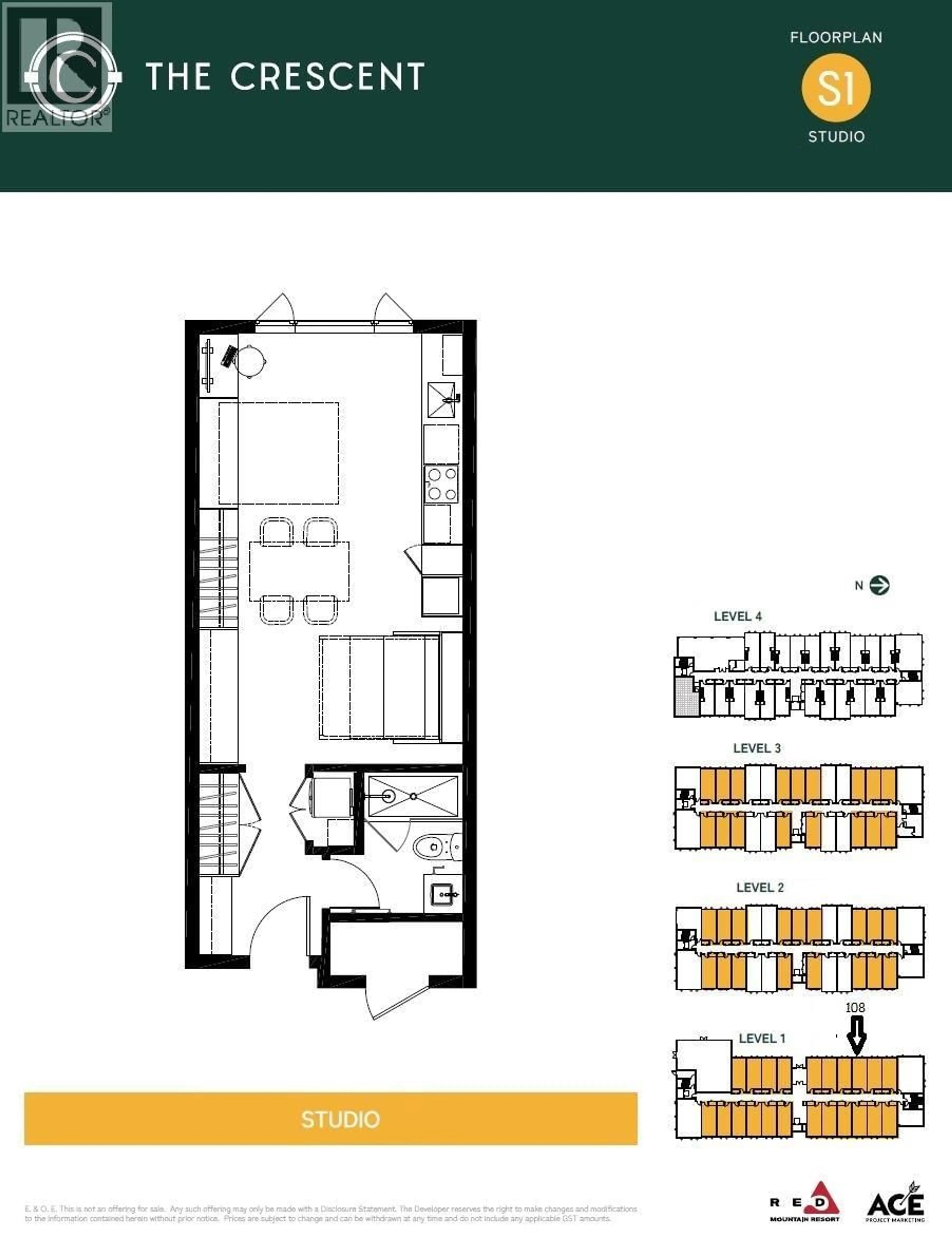 Floor plan for 108 - 4280 RED MOUNTAIN ROAD, Rossland British Columbia V0G1Y0