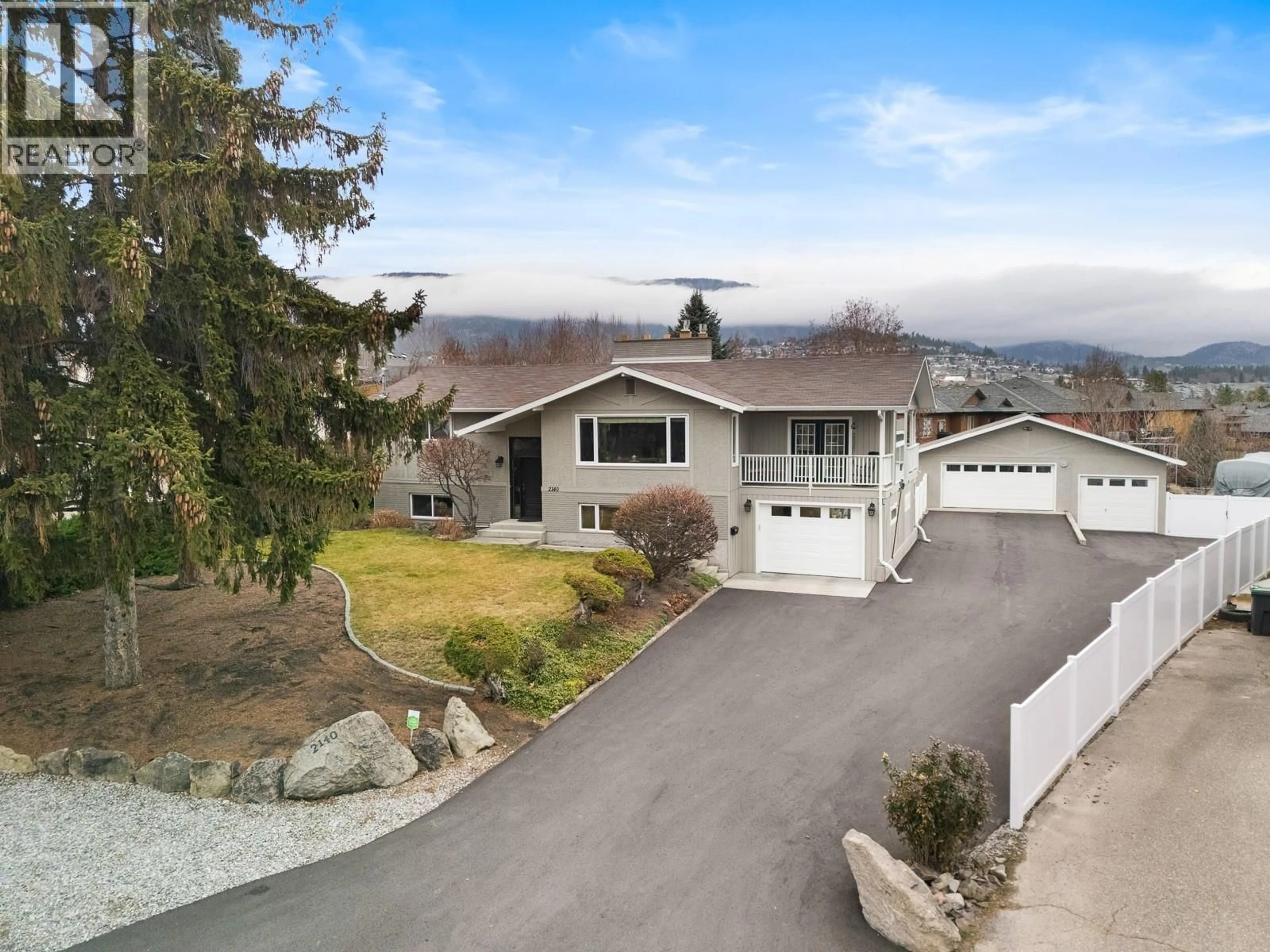 A pic from outside/outdoor area/front of a property/back of a property/a pic from drone, mountain view for 2140 PETERS ROAD, West Kelowna British Columbia V4T2C4