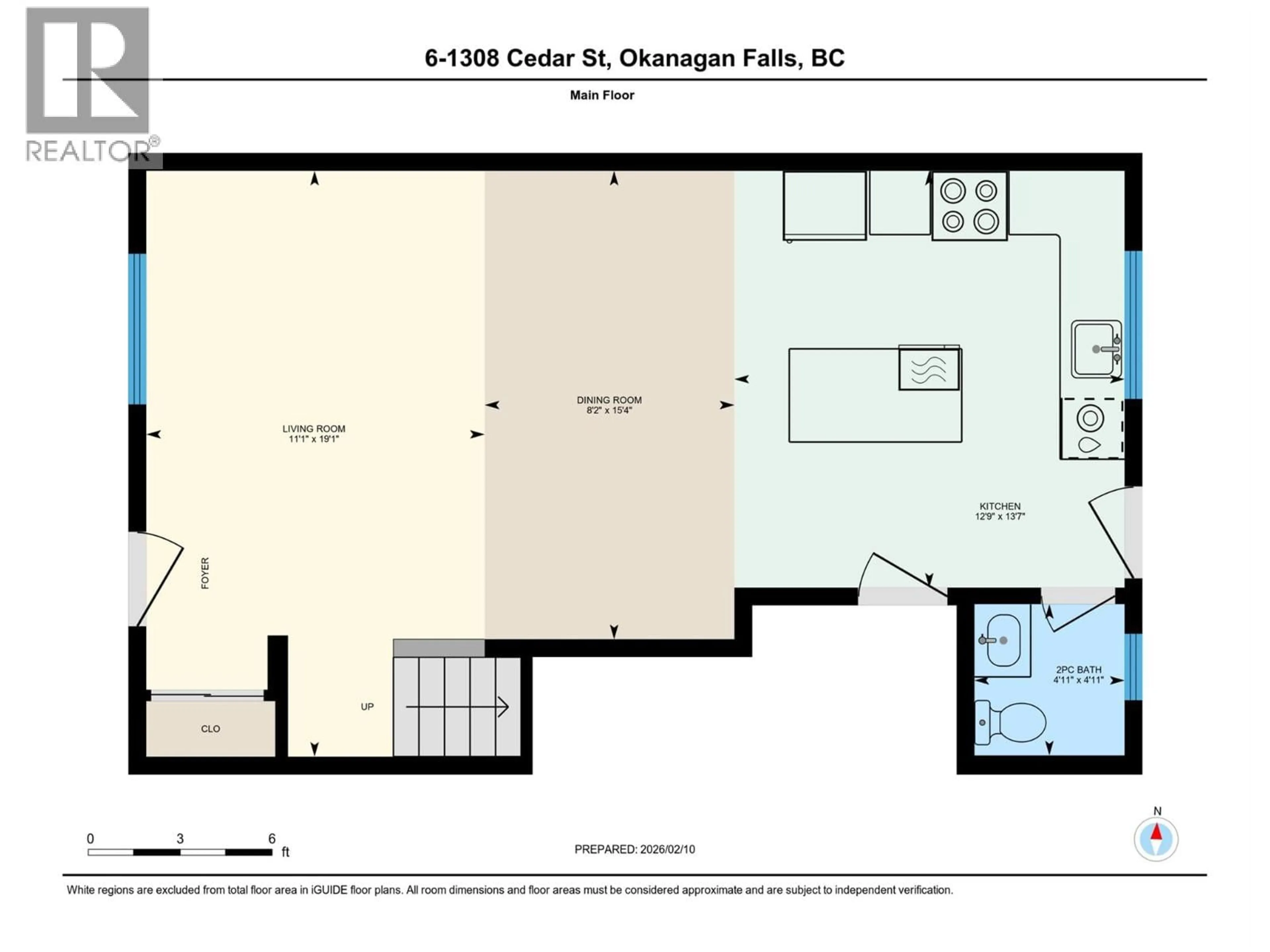 Floor plan for 6 - 1308 CEDAR STREET, Okanagan Falls British Columbia V0H1R4