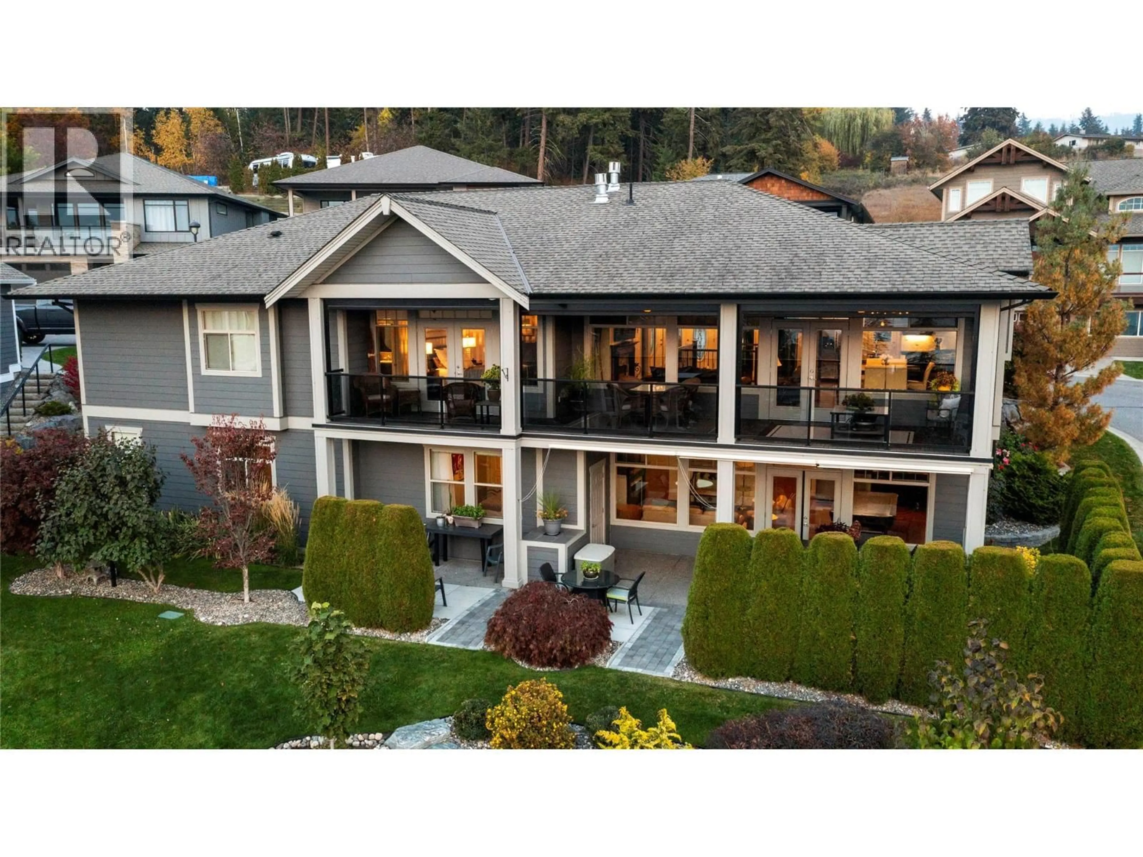 A pic from outside/outdoor area/front of a property/back of a property/a pic from drone, mountain view for 33 - 2990 20 STREET NORTHEAST, Salmon Arm British Columbia V1E3M4
