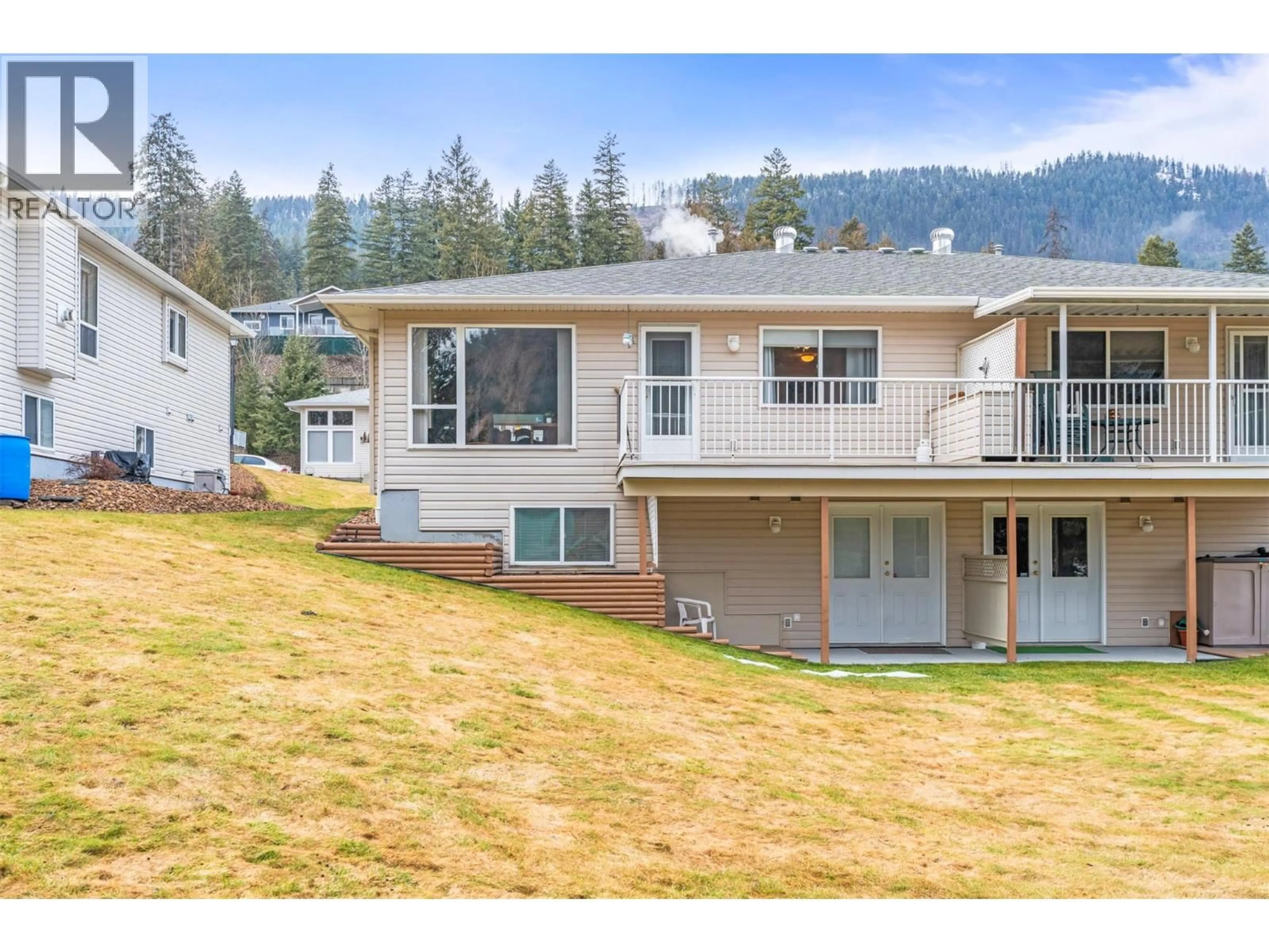 A pic from outside/outdoor area/front of a property/back of a property/a pic from drone, unknown for 55 - 2675 PINE AVENUE, Lumby British Columbia V0E2G5