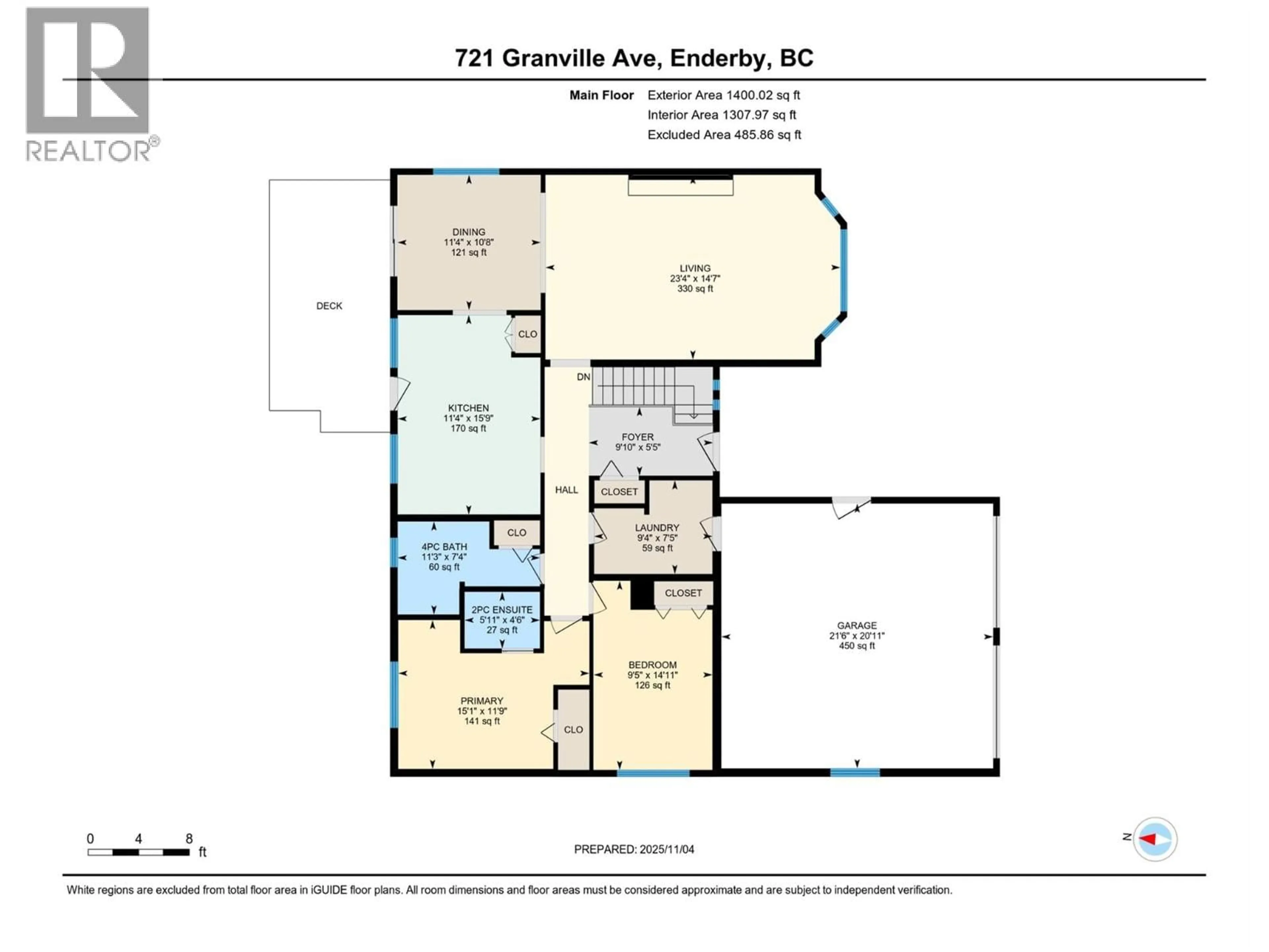 Floor plan for 721 GRANVILLE AVENUE, Enderby British Columbia V0E1V0
