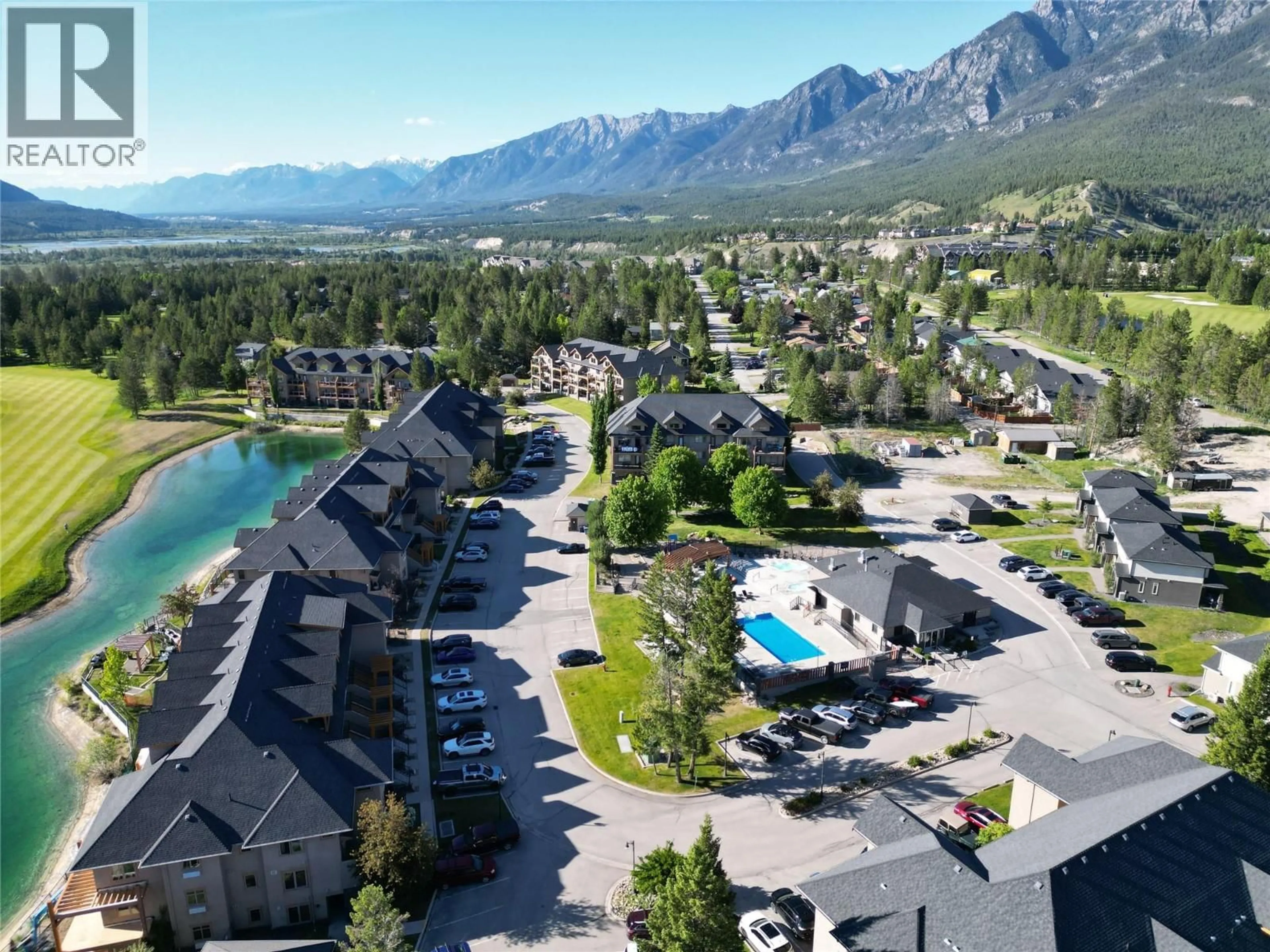 A pic from outside/outdoor area/front of a property/back of a property/a pic from drone, mountain view for 715 F - 700 BIGHORN BOULEVARD, Radium Hot Springs British Columbia V0A1M0