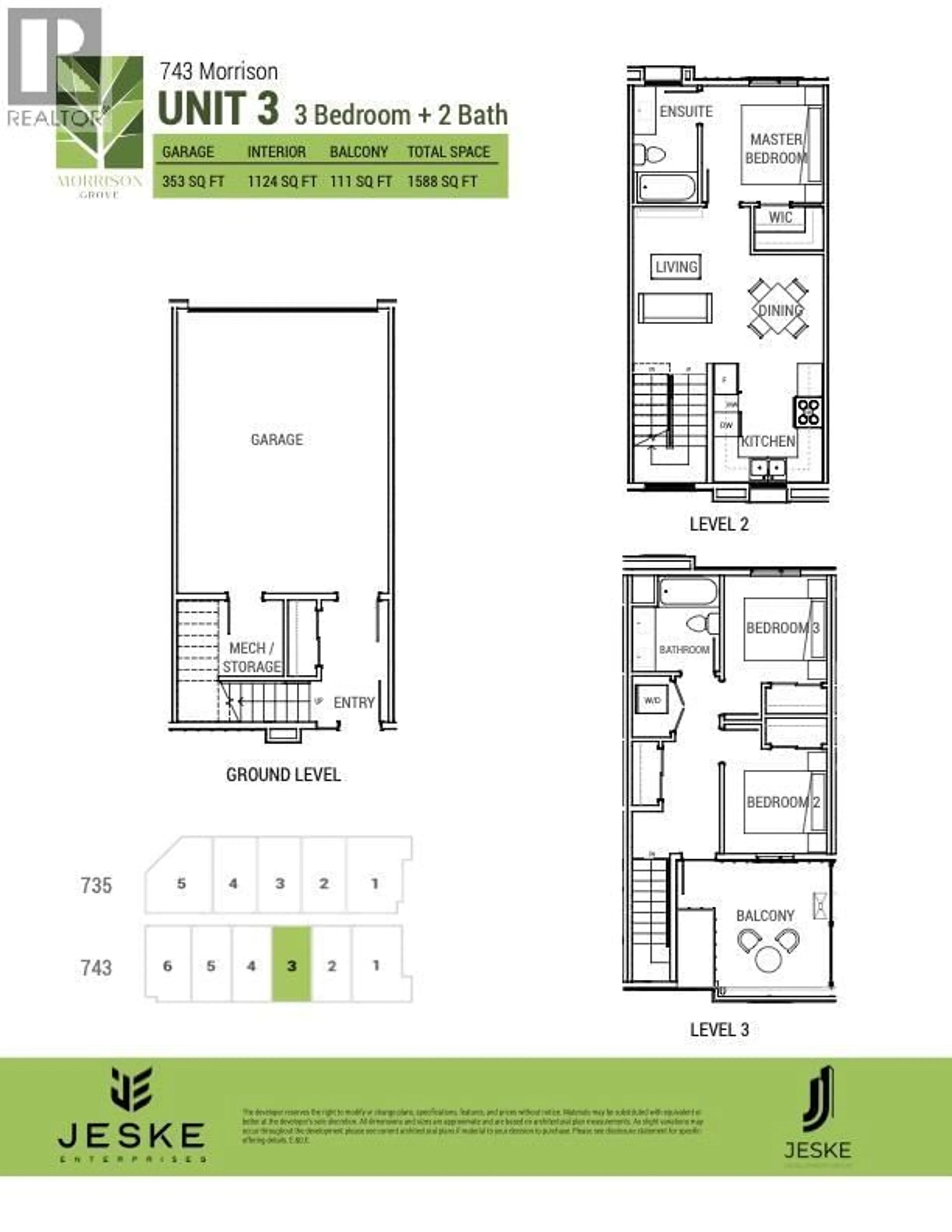 Floor plan for 3 - 743 MORRISON AVENUE, Kelowna British Columbia V1Y5E5