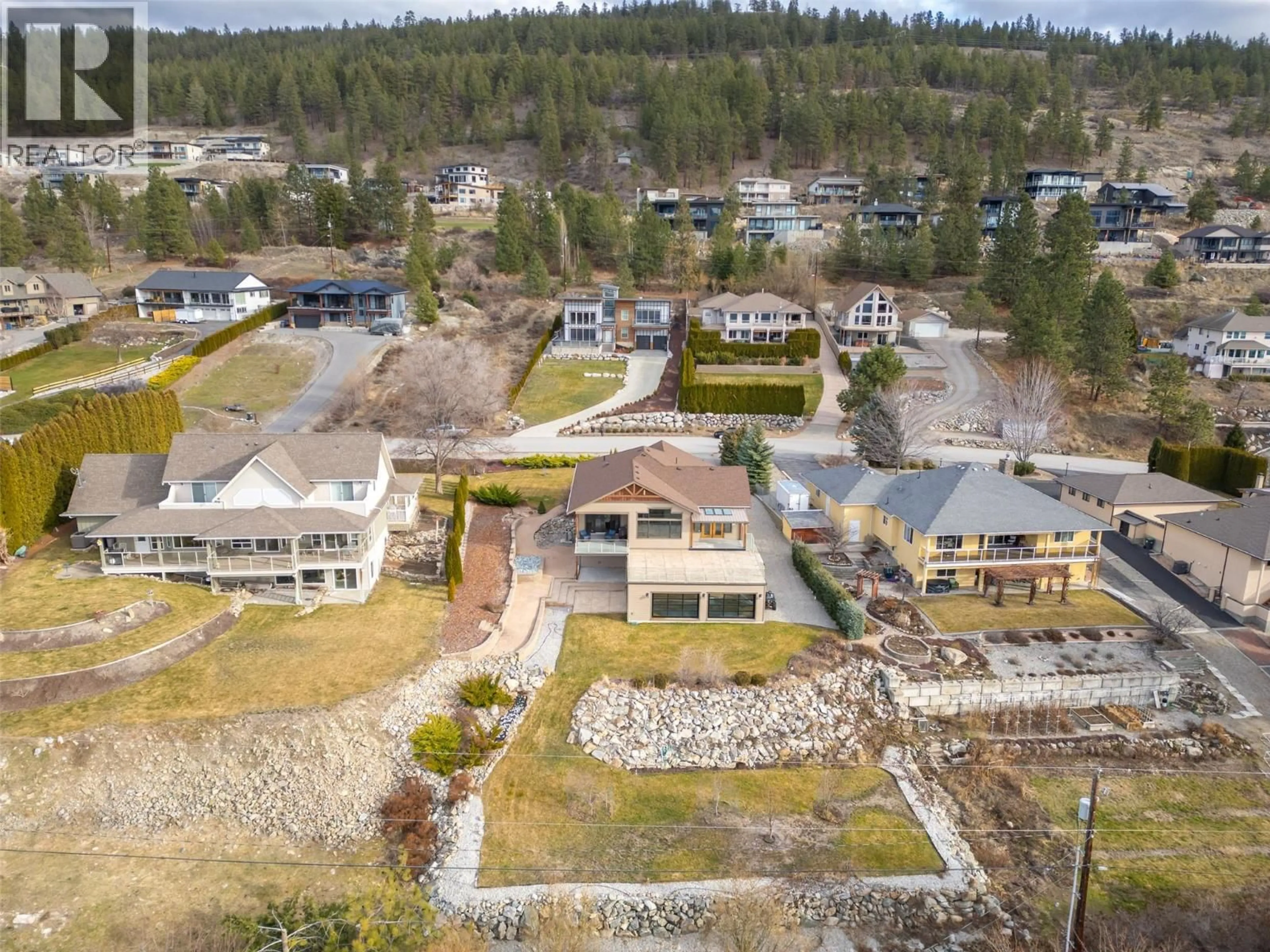 A pic from outside/outdoor area/front of a property/back of a property/a pic from drone, mountain view for 2765 WINIFRED ROAD, Naramata British Columbia V0H1N1