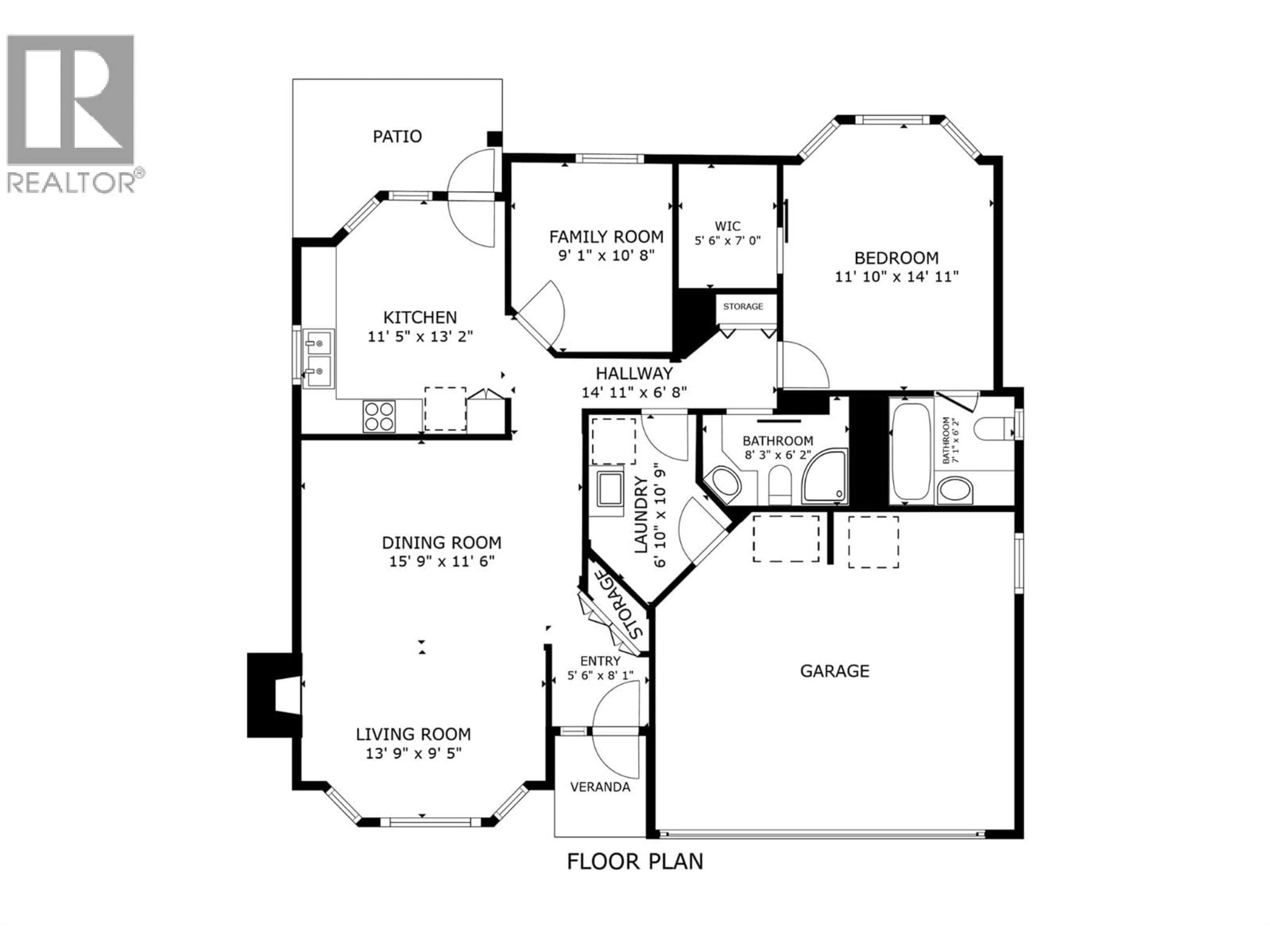 Floor plan for 126 - 595 YATES ROAD, Kelowna British Columbia V1V1P8
