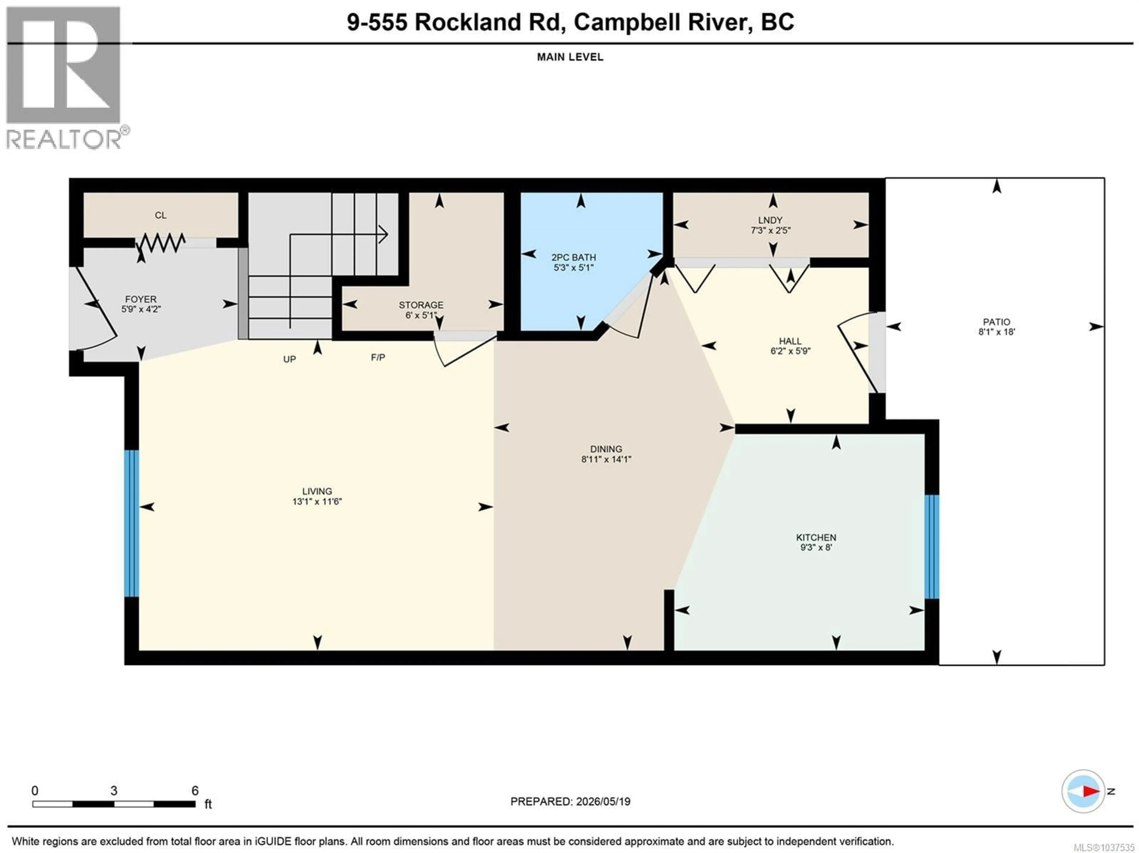 Floor plan for 9 - 555 ROCKLAND ROAD, Campbell River British Columbia V9W8B7