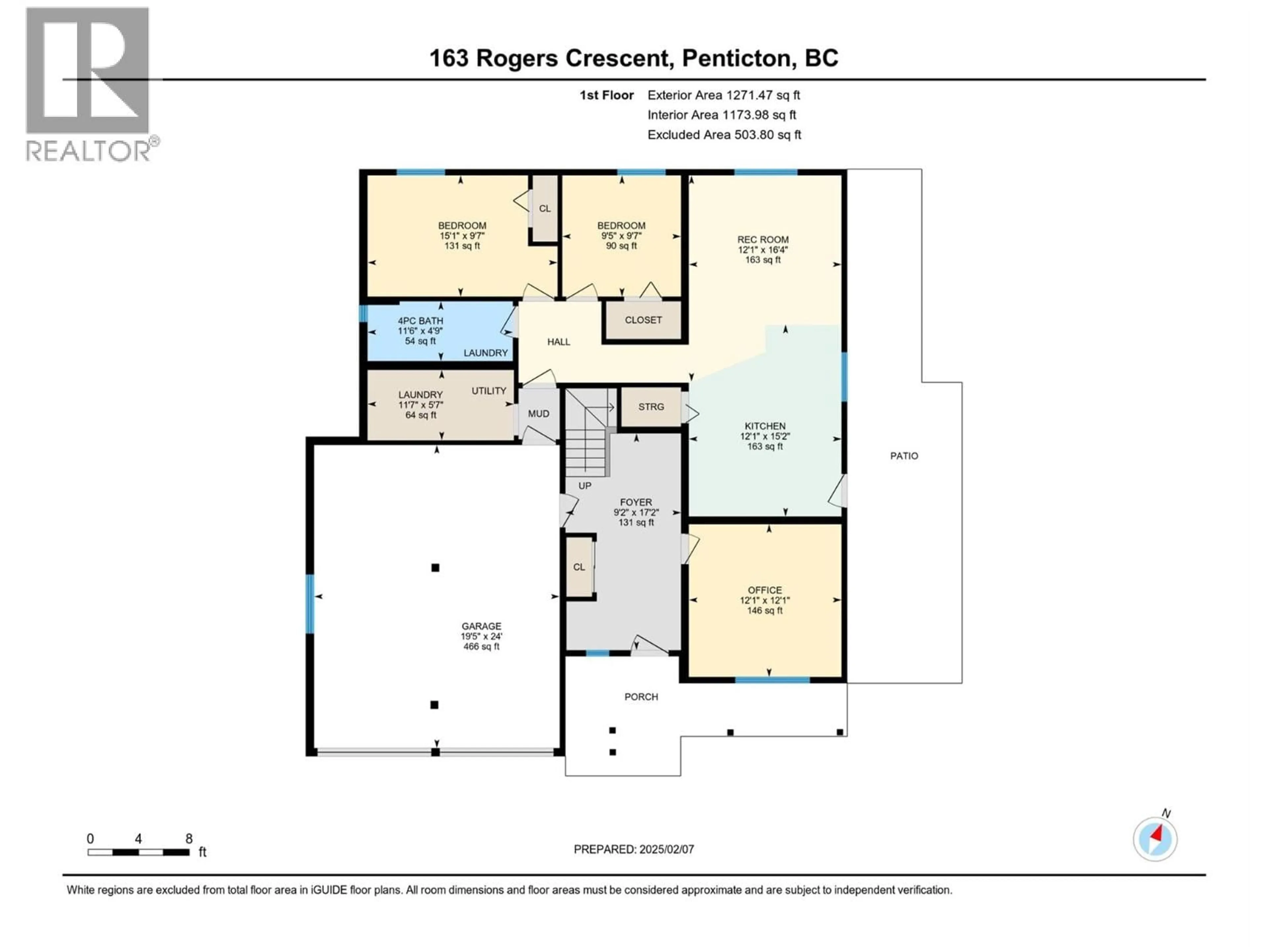 Floor plan for 163 ROGERS CRESCENT, Penticton British Columbia V2A8E6