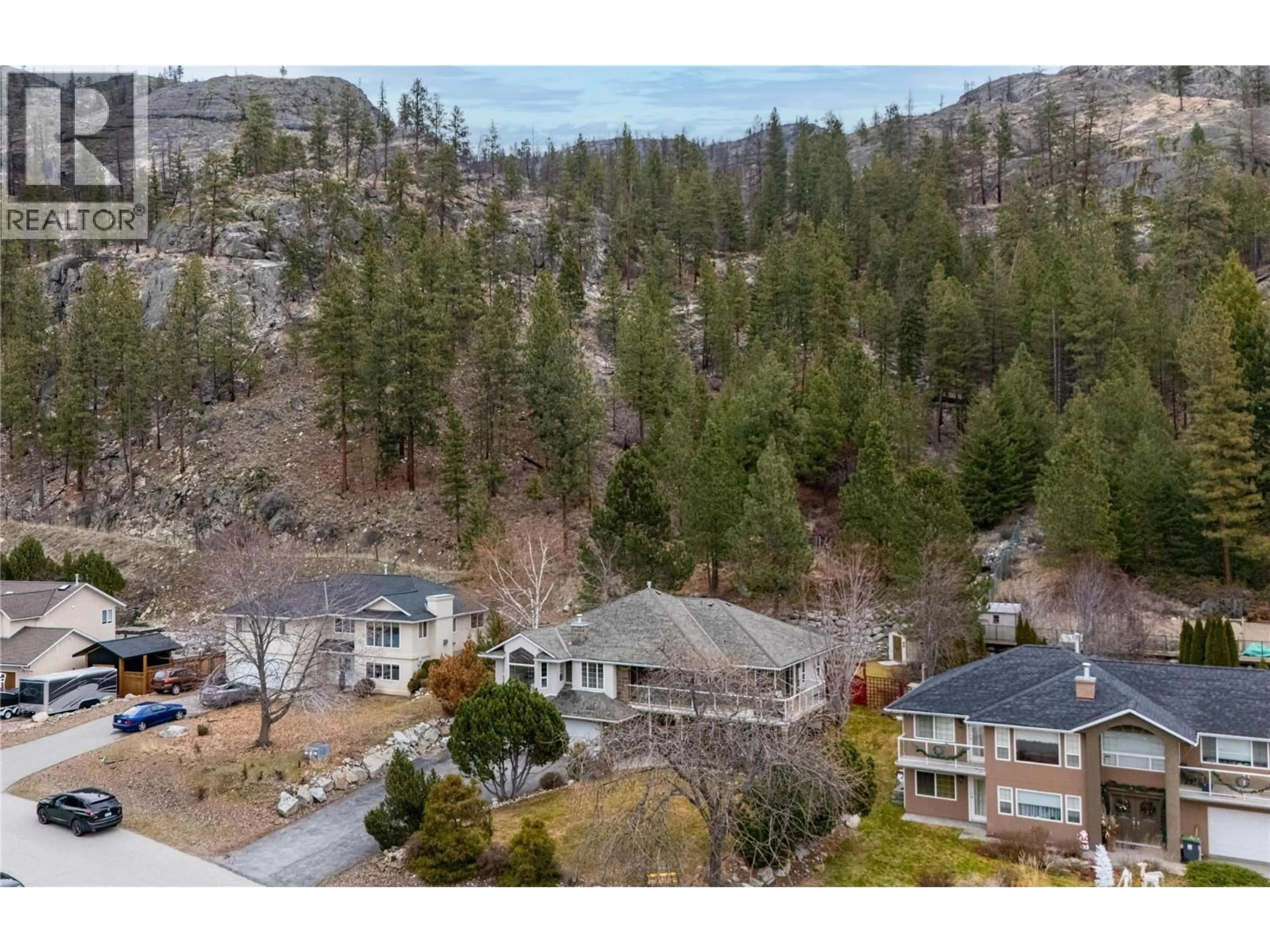 A pic from outside/outdoor area/front of a property/back of a property/a pic from drone, unknown for 144 CHRISTIE MOUNTAIN LANE, Okanagan Falls British Columbia V0H1R3