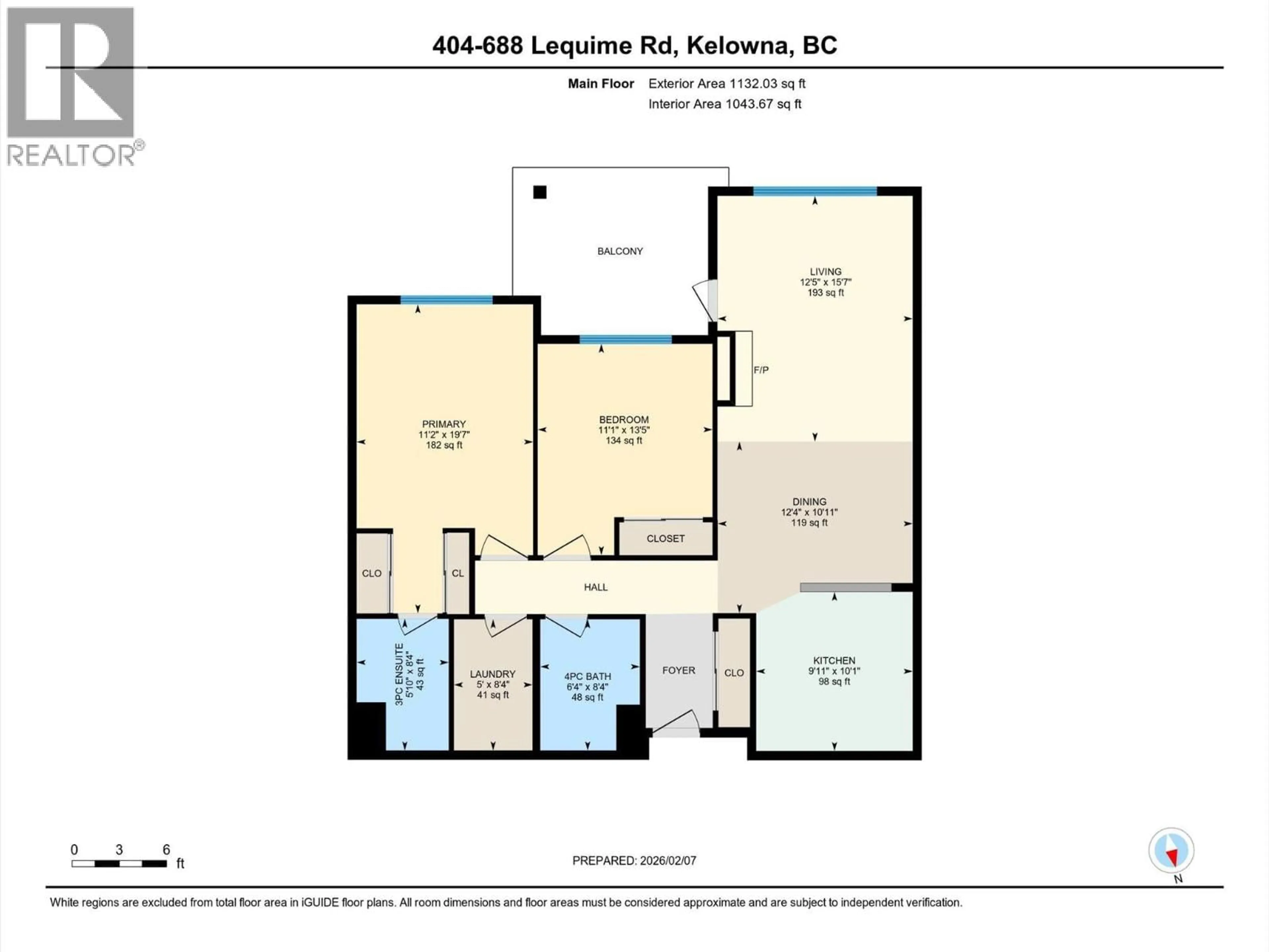 Floor plan for 404 - 688 LEQUIME ROAD, Kelowna British Columbia V1W1A3