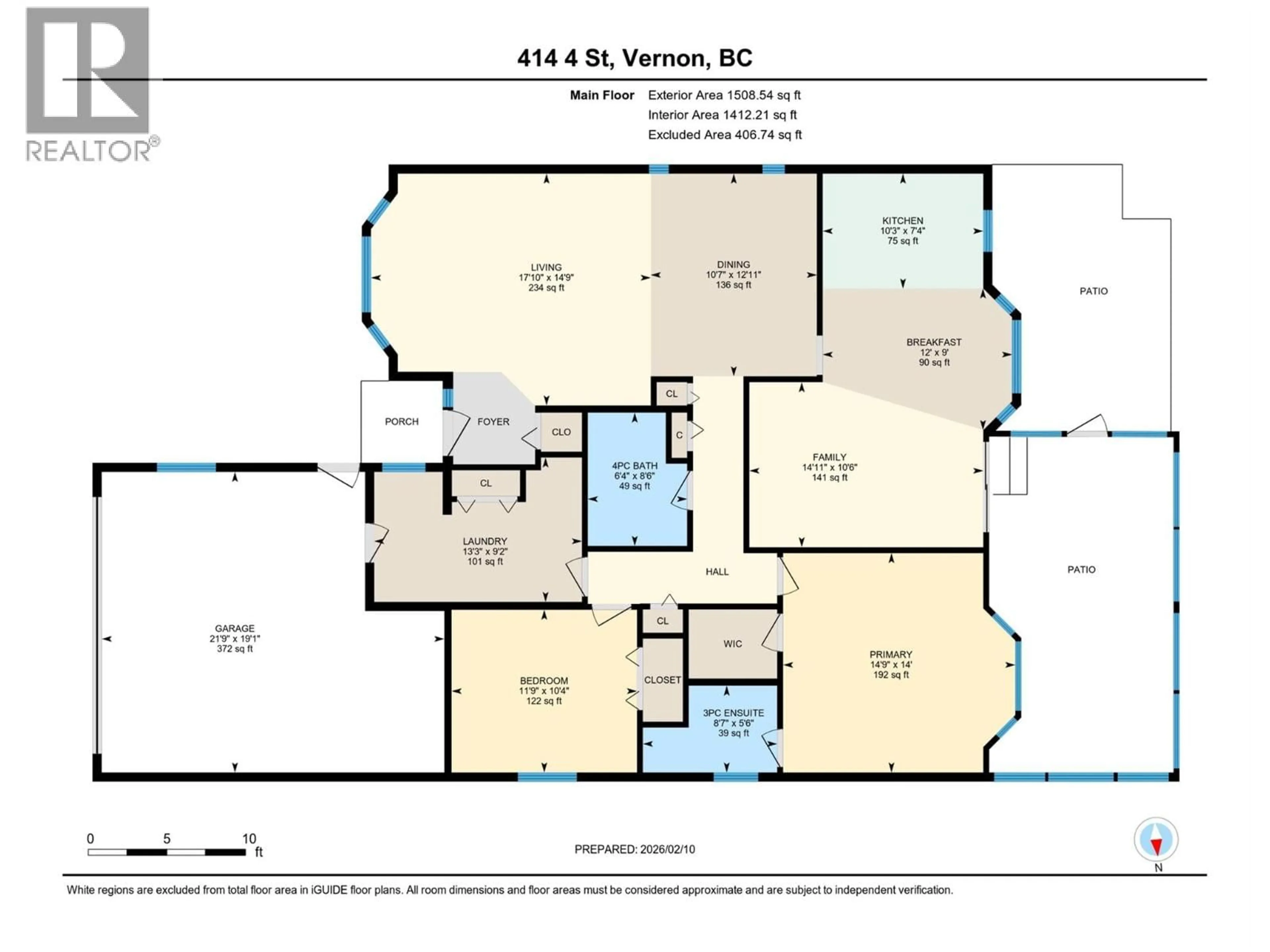 Floor plan for 414 4 STREET, Vernon British Columbia V1H1Z1