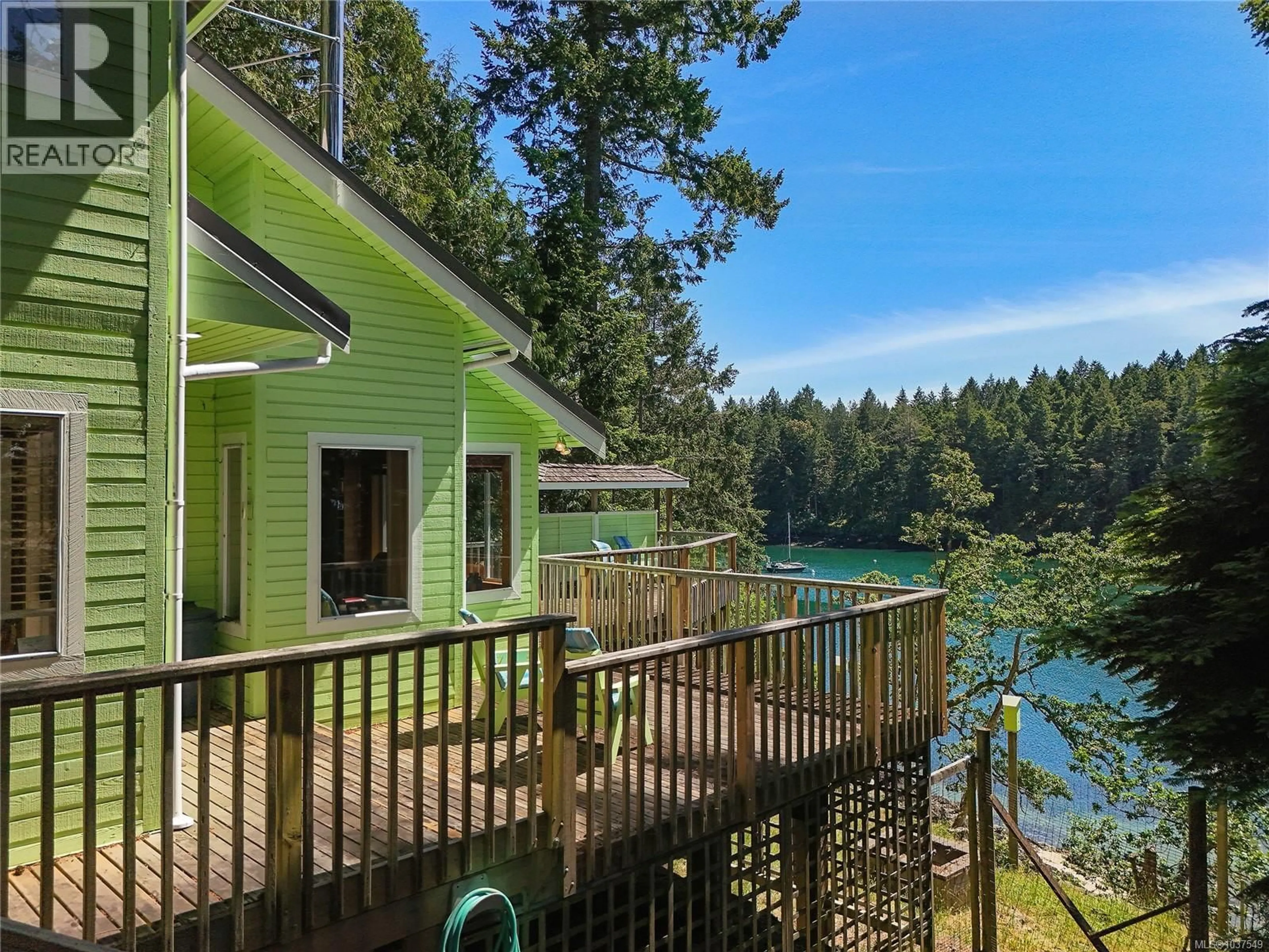 A pic from outside/outdoor area/front of a property/back of a property/a pic from drone, water/lake/river/ocean view for 248 LEIGHTON LANE, Mayne Island British Columbia V0N2J2